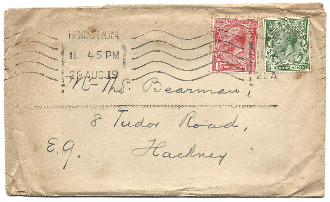 1919-08-16 Donald Bearman letter to his father
