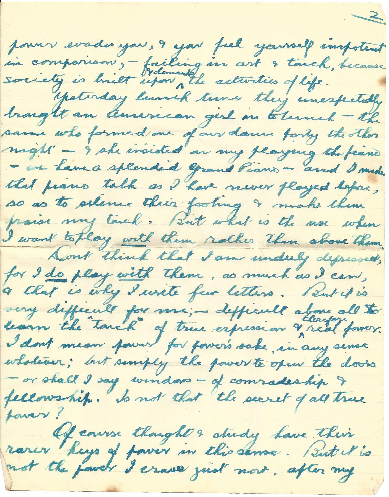 1919-08-19 p2 Donald Bearman letter to his father