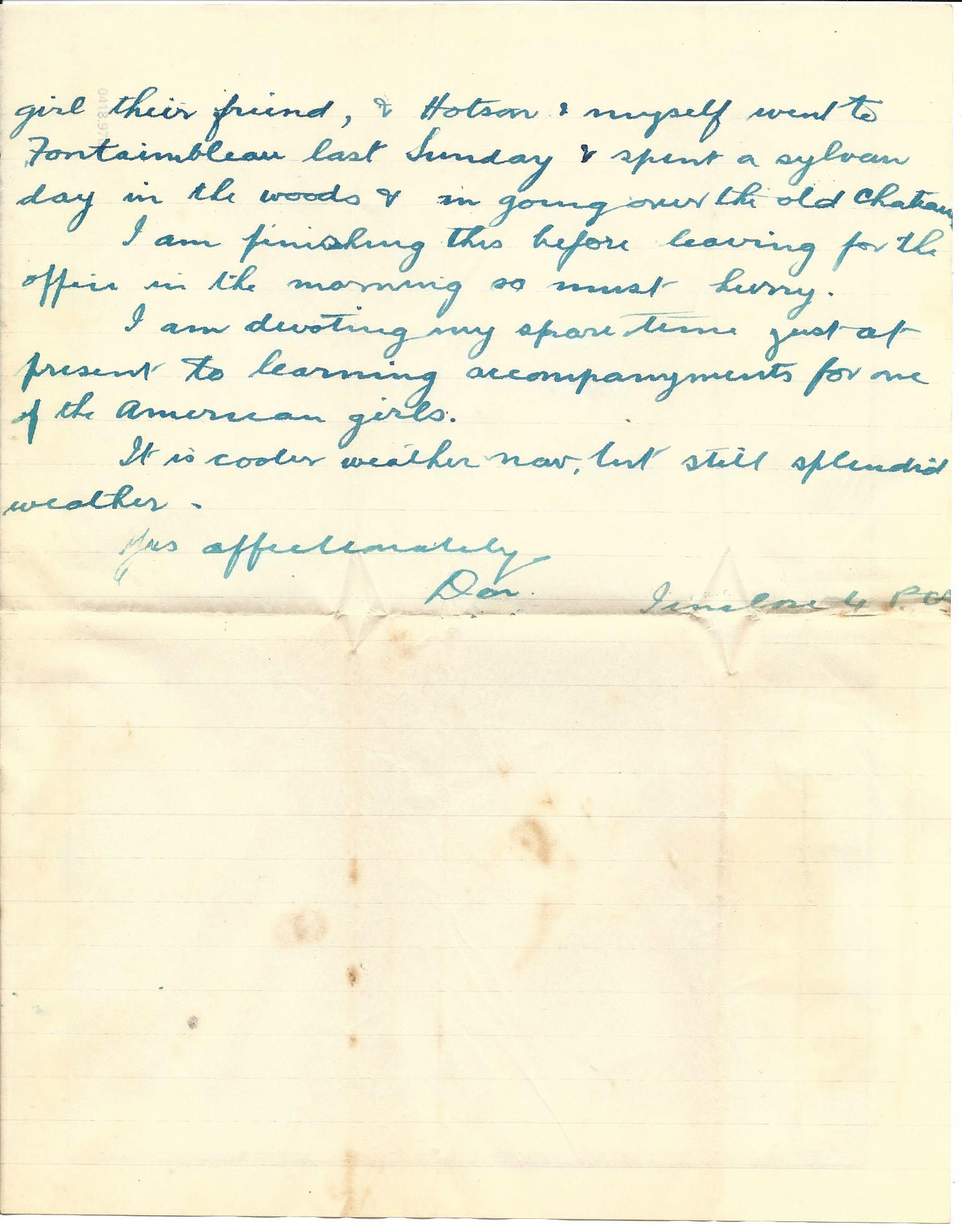 1919-08-27 page 2 letter by Donald Bearman
