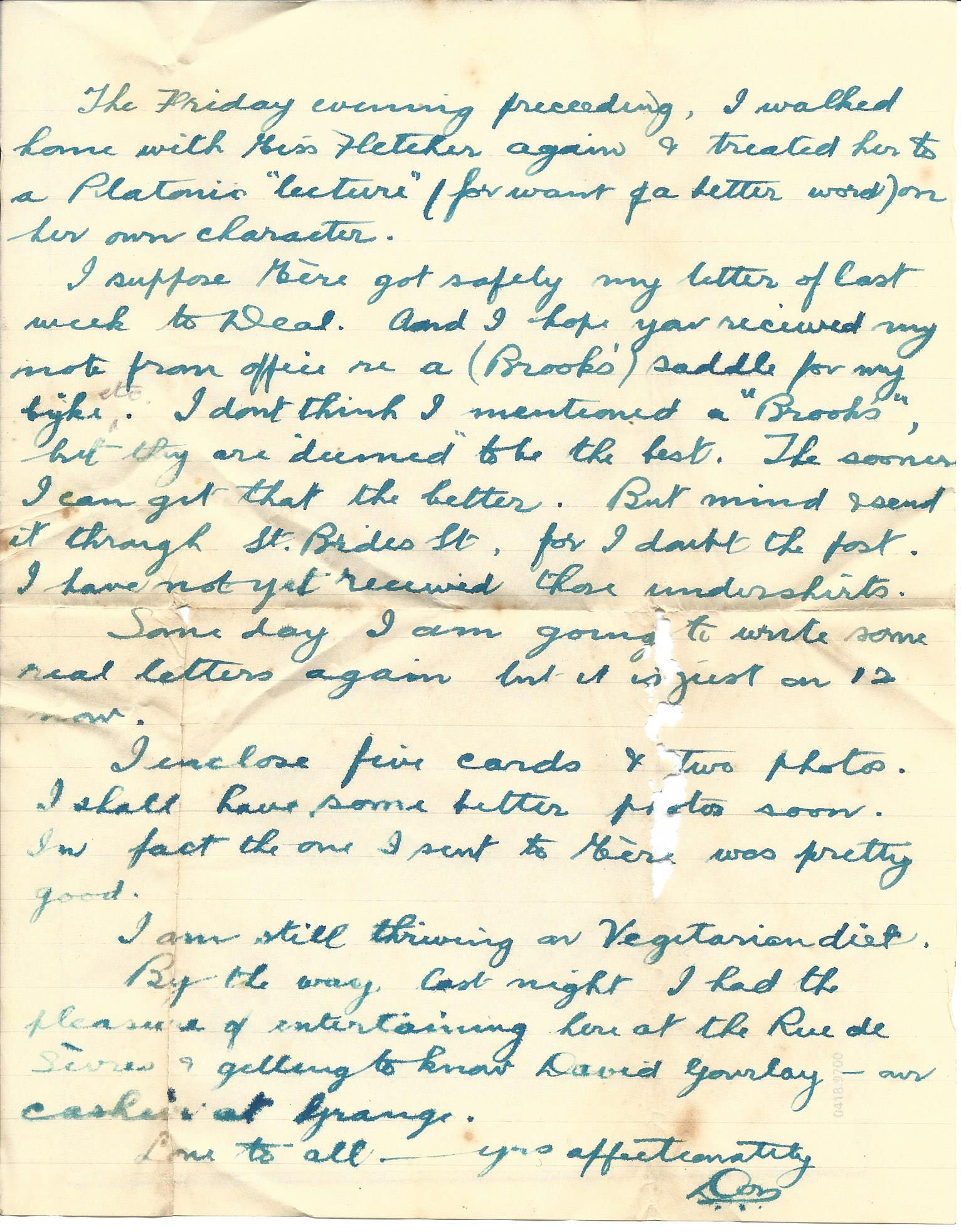 1919-09-16 p2 Donald Bearman letter to his father
