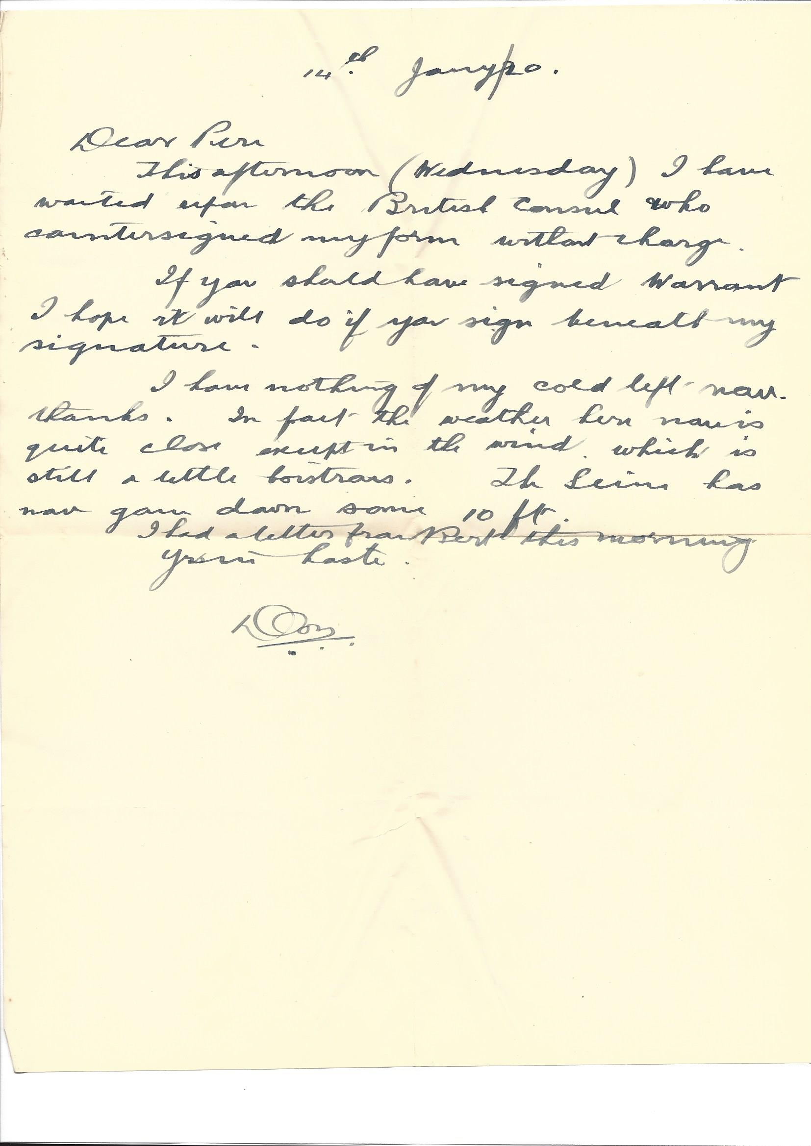 1920-01-14 page 2 letter by Donald Bearman