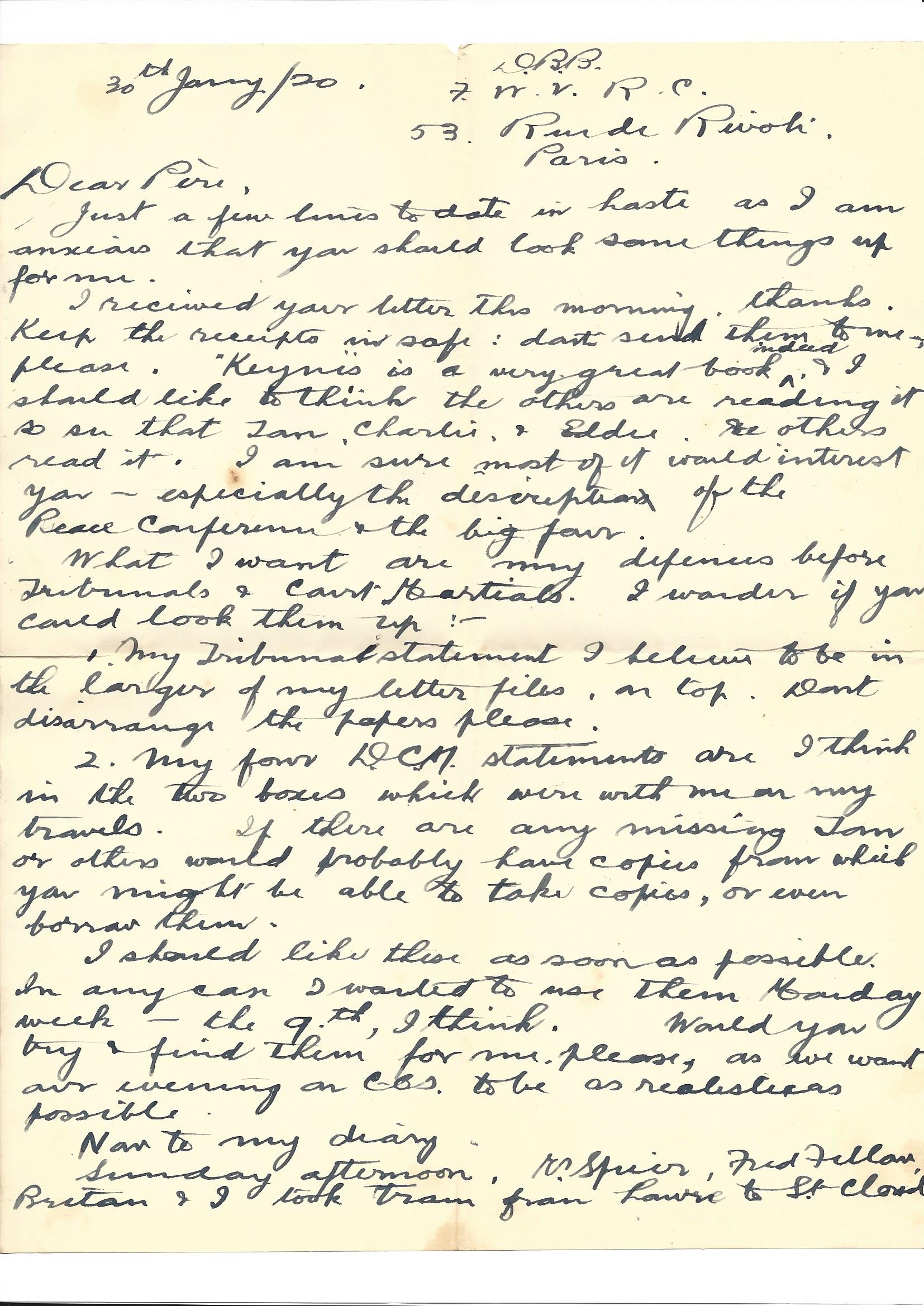 1920-01-30 page 2 letter by Donald Bearman
