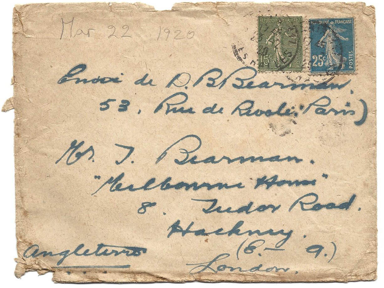 1920-02-22 Donald Bearman letter to his father