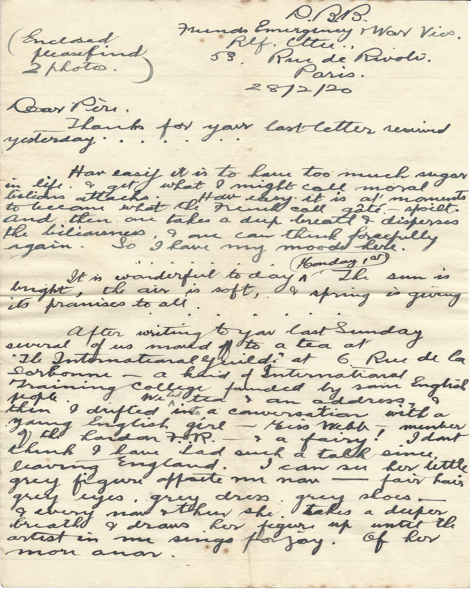 1920-02-28 p1 Donald Bearman letter to his father