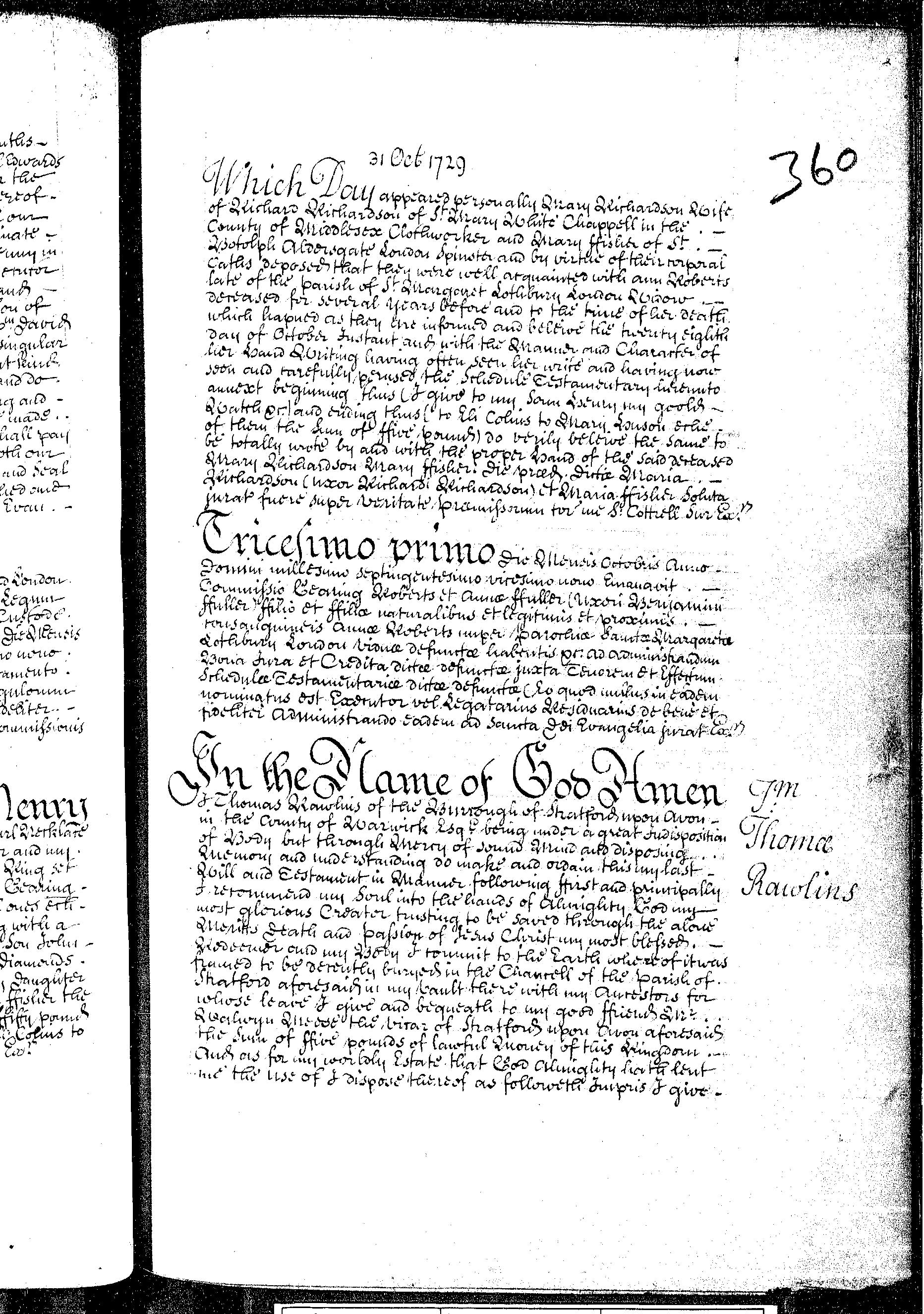 Ann Roberts will of 1729, page 2