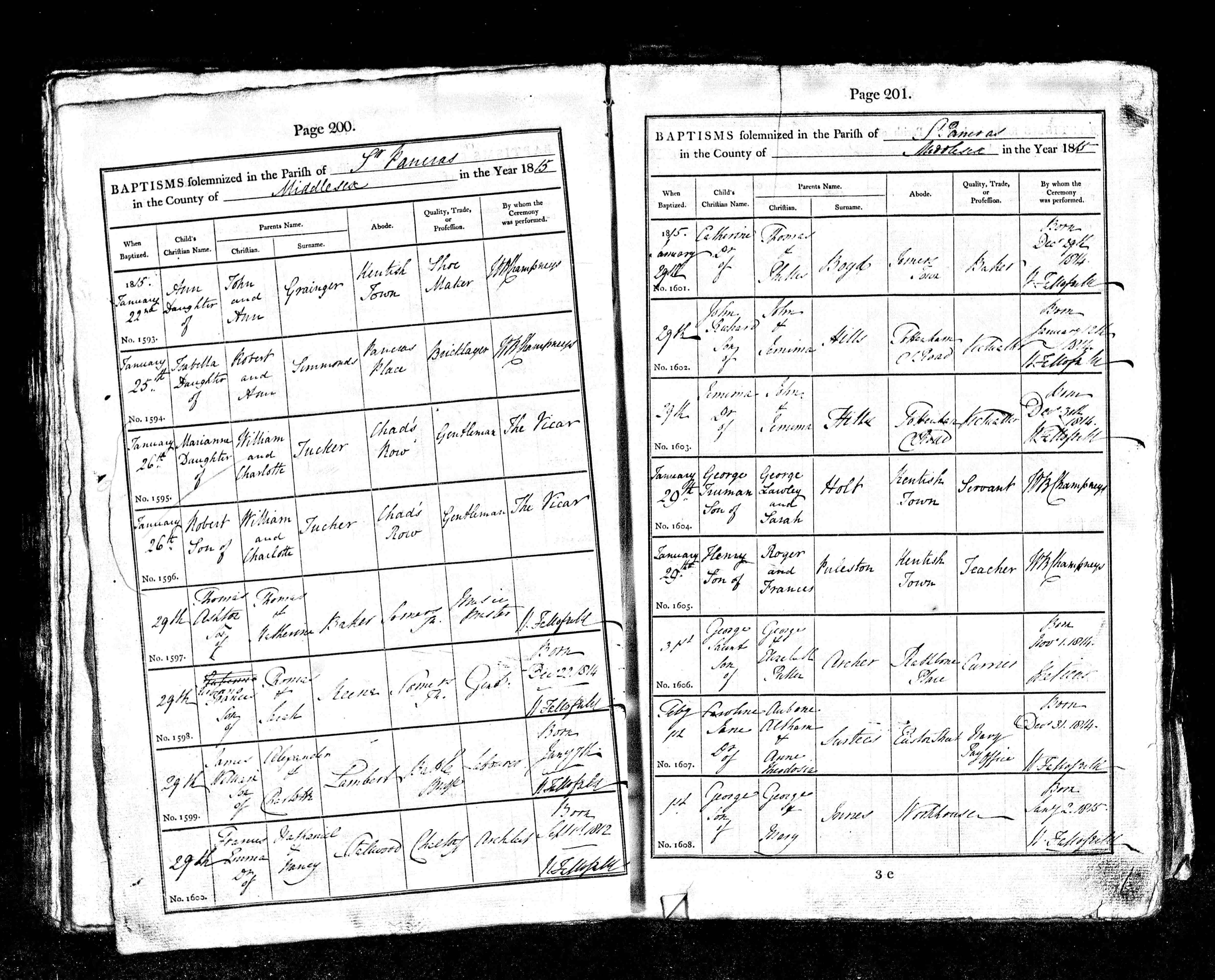 Catherine Boyd christening record 1814, from London birth and baptisms, ancestry.com