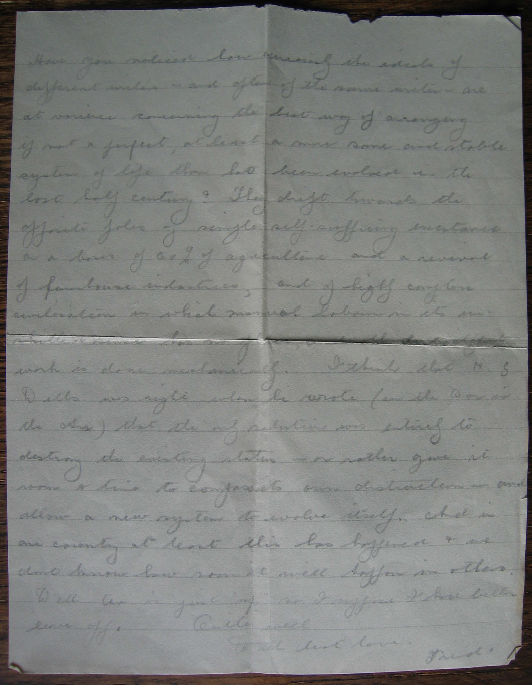 Frederick Webb’s last letter, to Ethel (page 3). Dated 2nd June 1918.