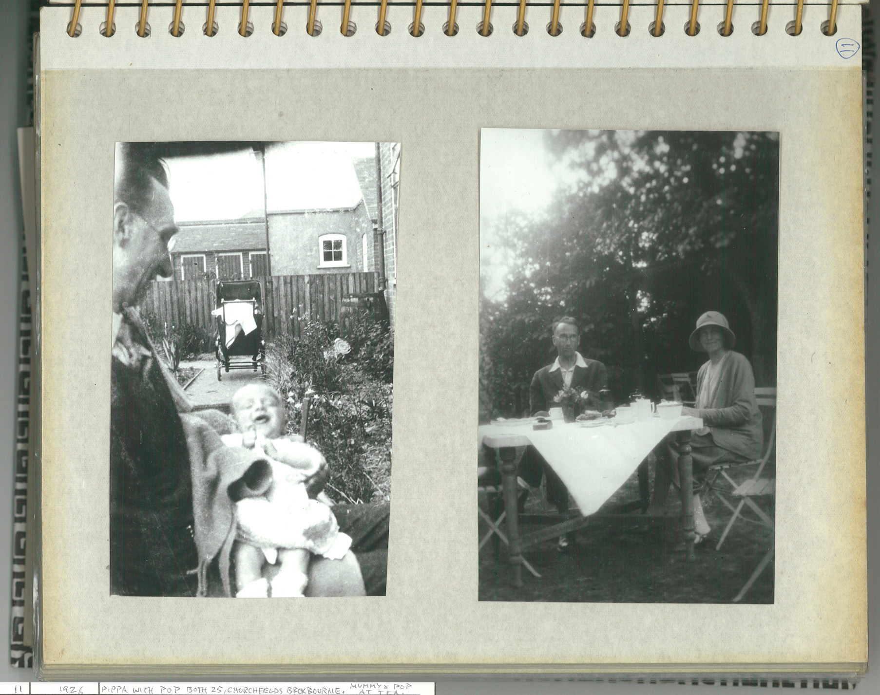 P11: Pippa with father Donald Bearman, and Donald with Ethel