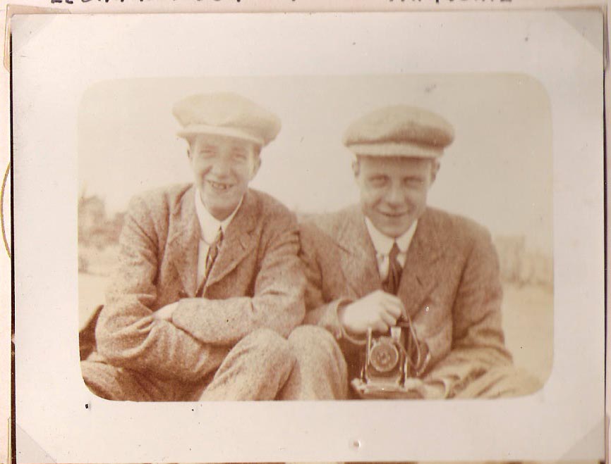 Leonard KEVAN on right with friend on Deal beach