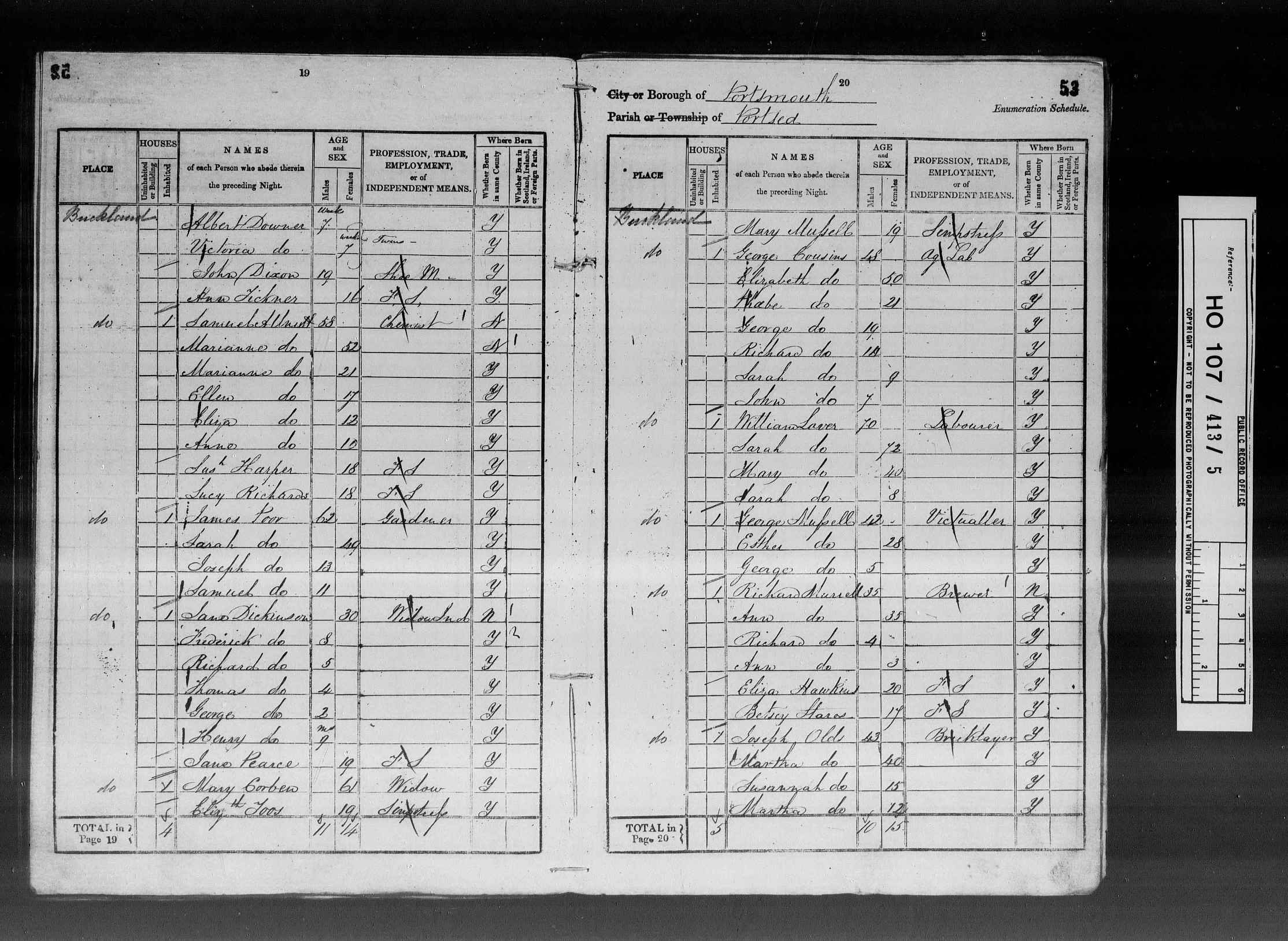 1841: Buckland, Portsea, Portsmouth, Hampshire