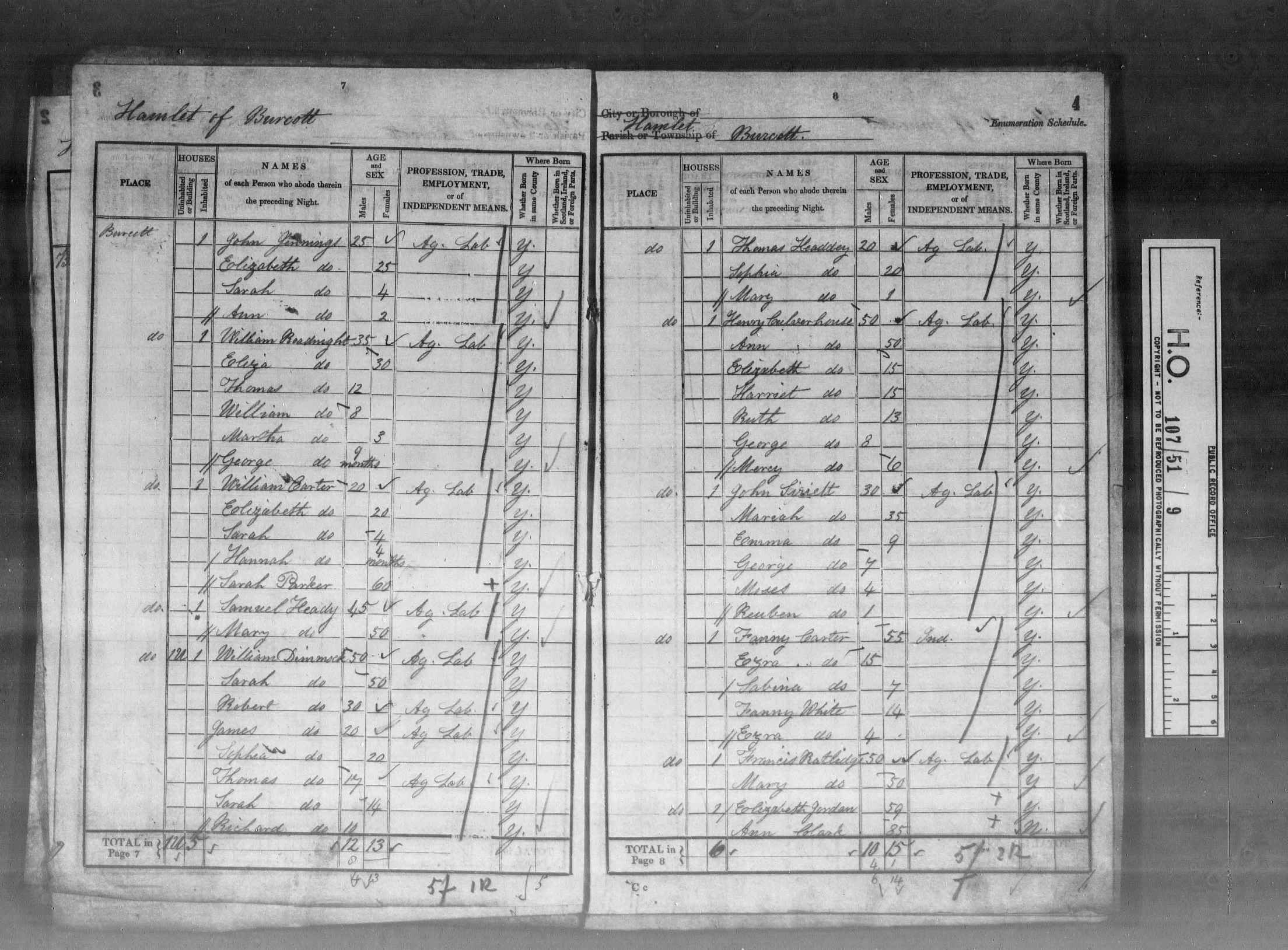 1841: Burcott, Wing, Buckinghamshire