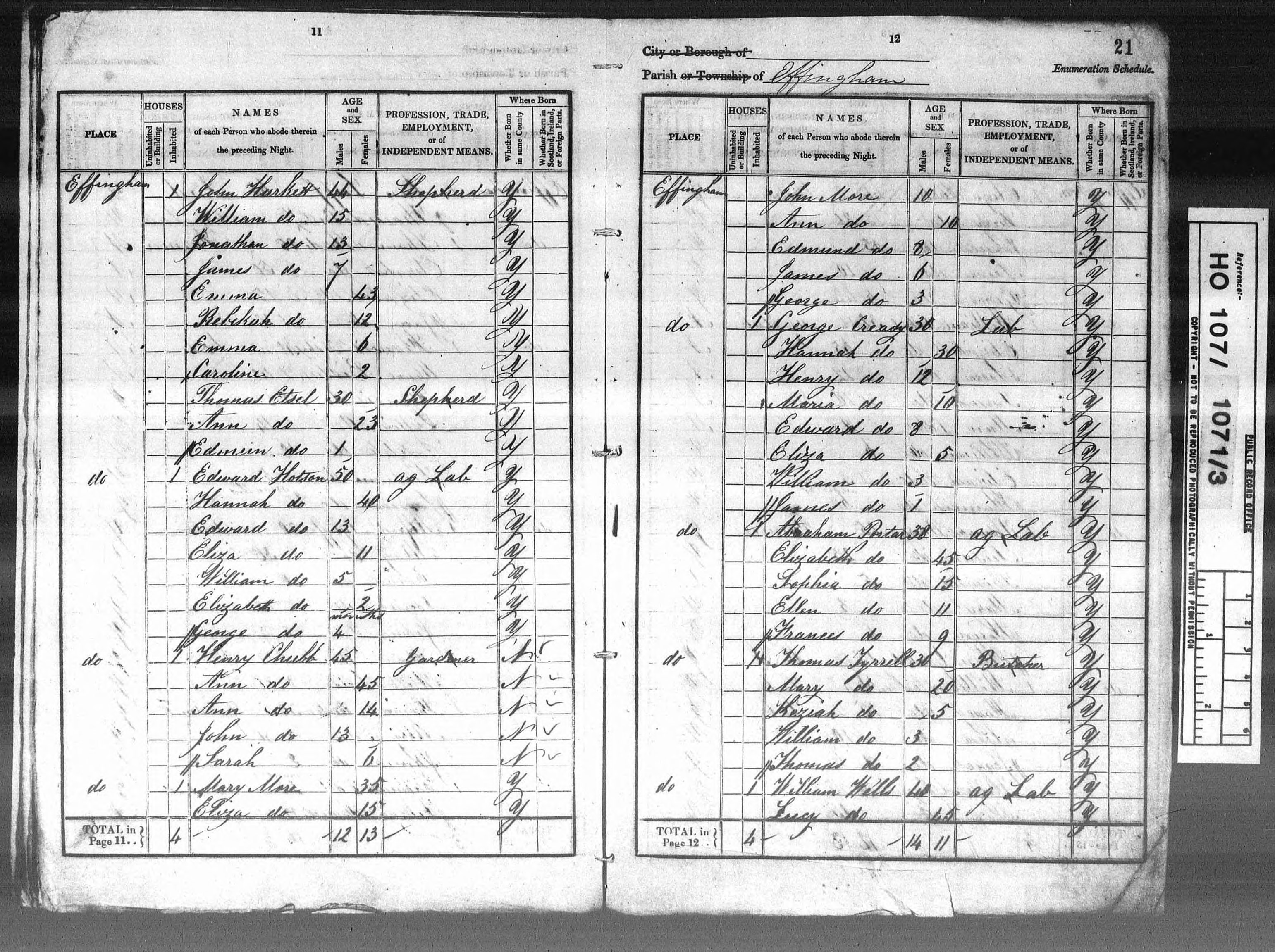 1841: Effingham, Dorking, Surrey