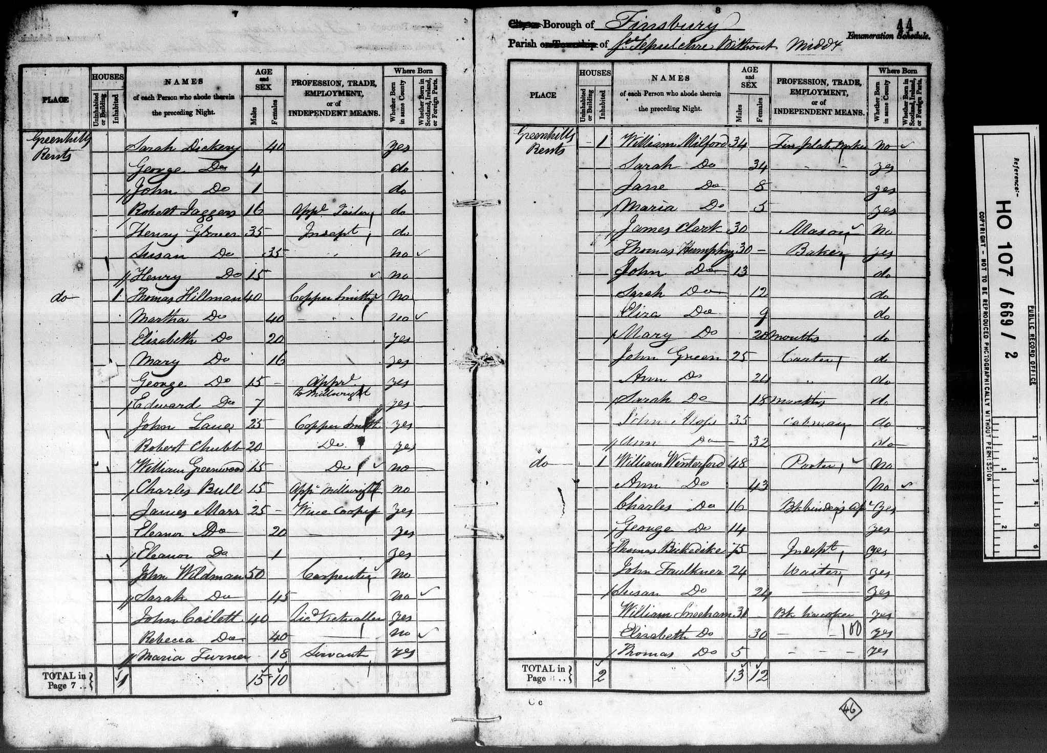 1841: Greenhill, Middlesex