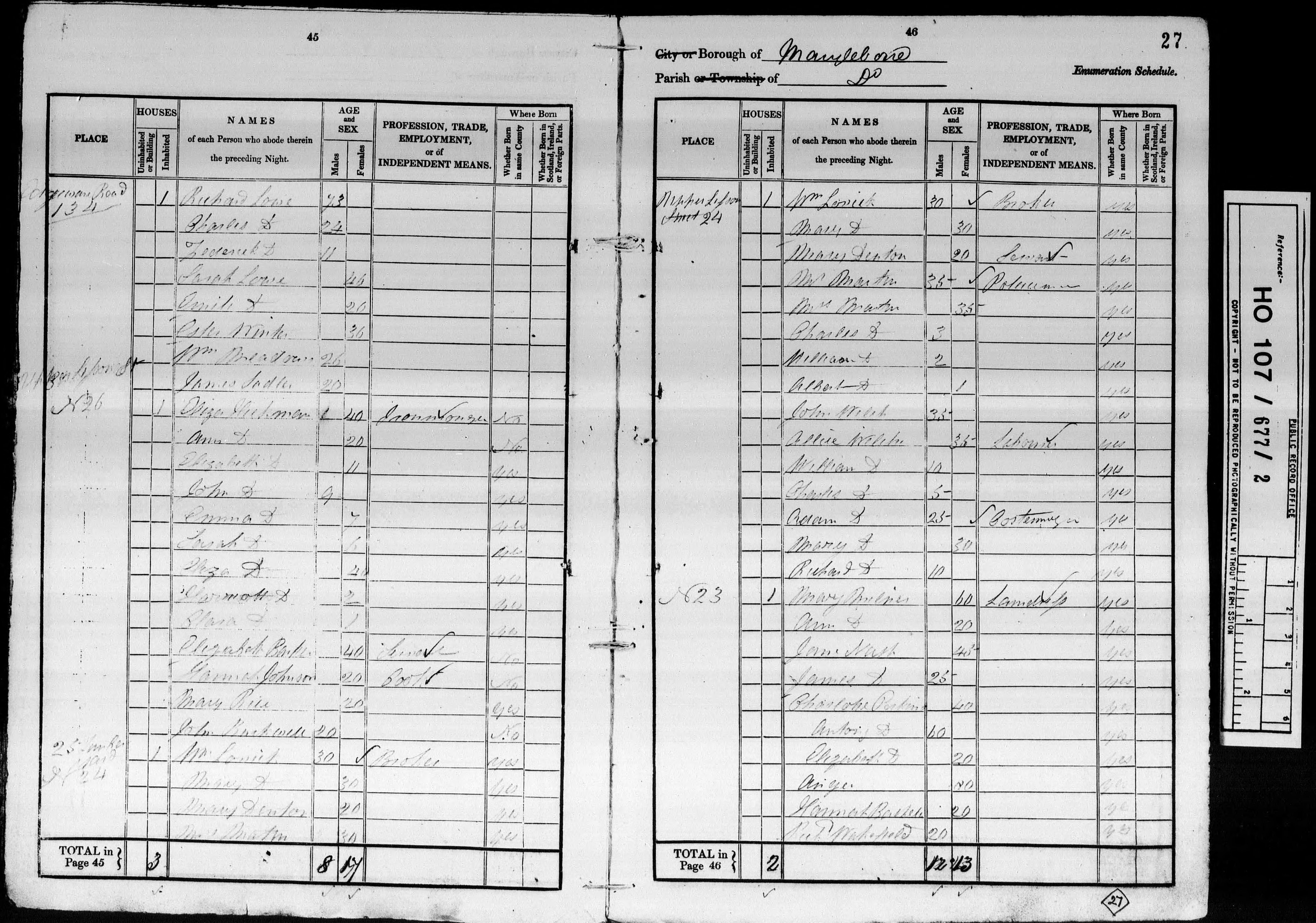 1841: Lisson Street, Upper, St Marylebone, Marylebone, Middlesex