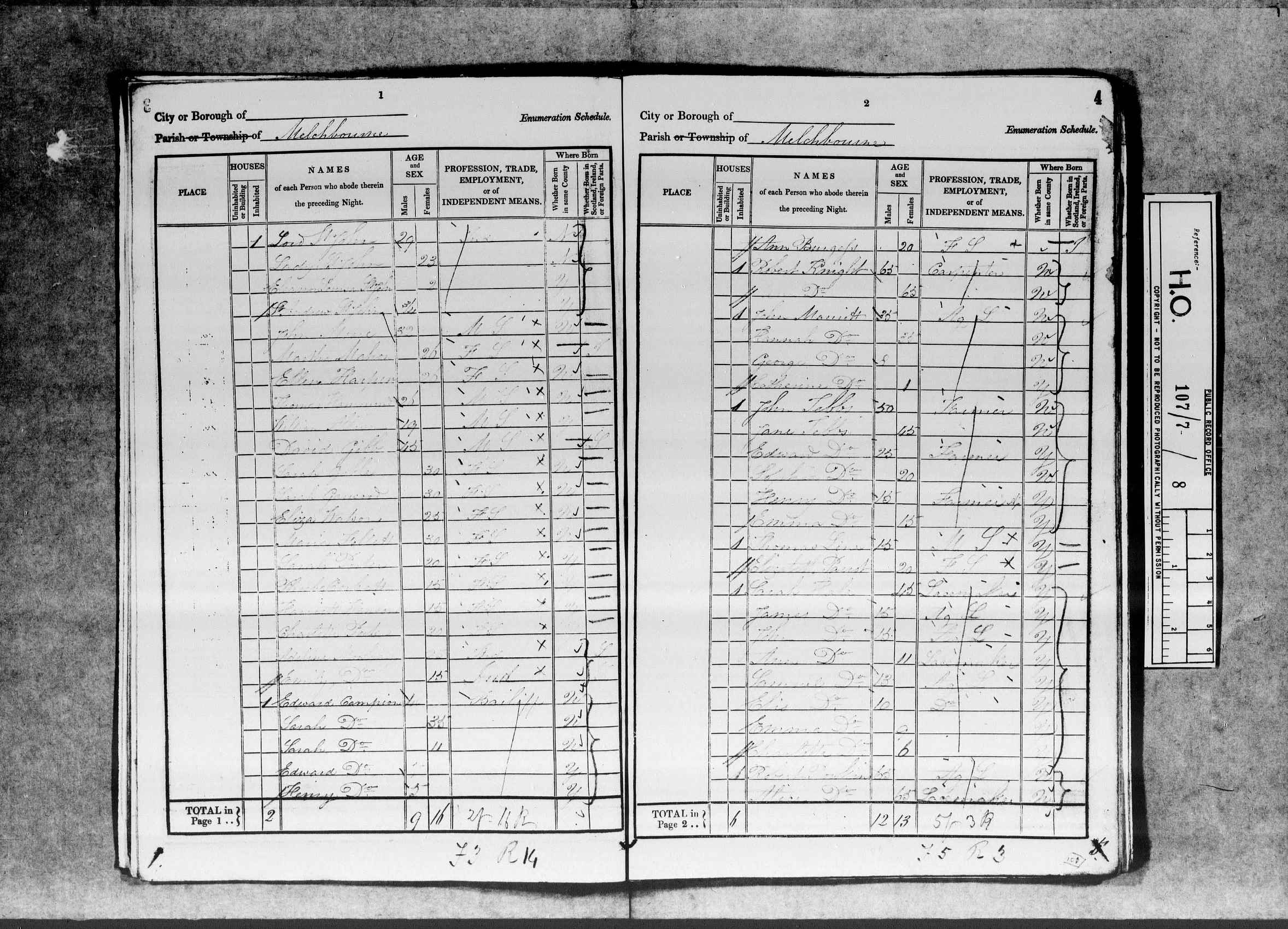 1841: Melchbourne, Bedfordshire