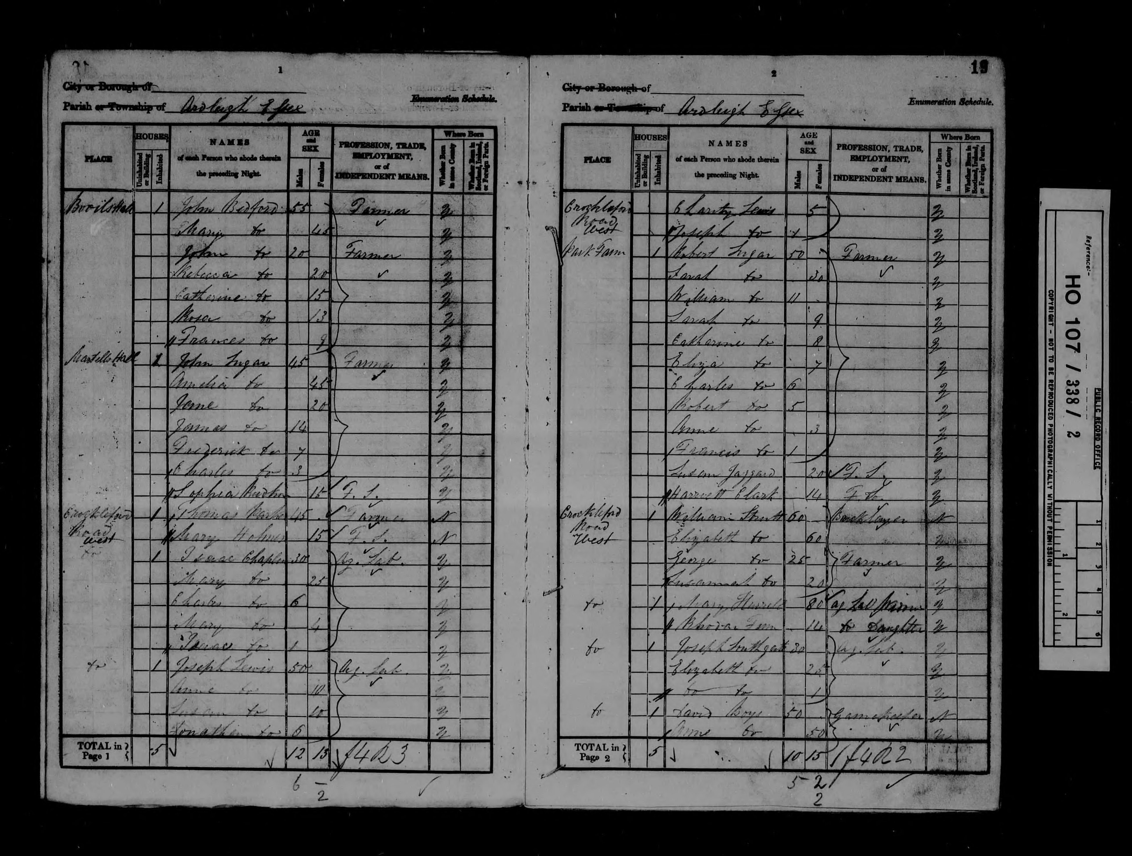 1841: Park Farm, Ardleigh, Tendring, Essex, Essex