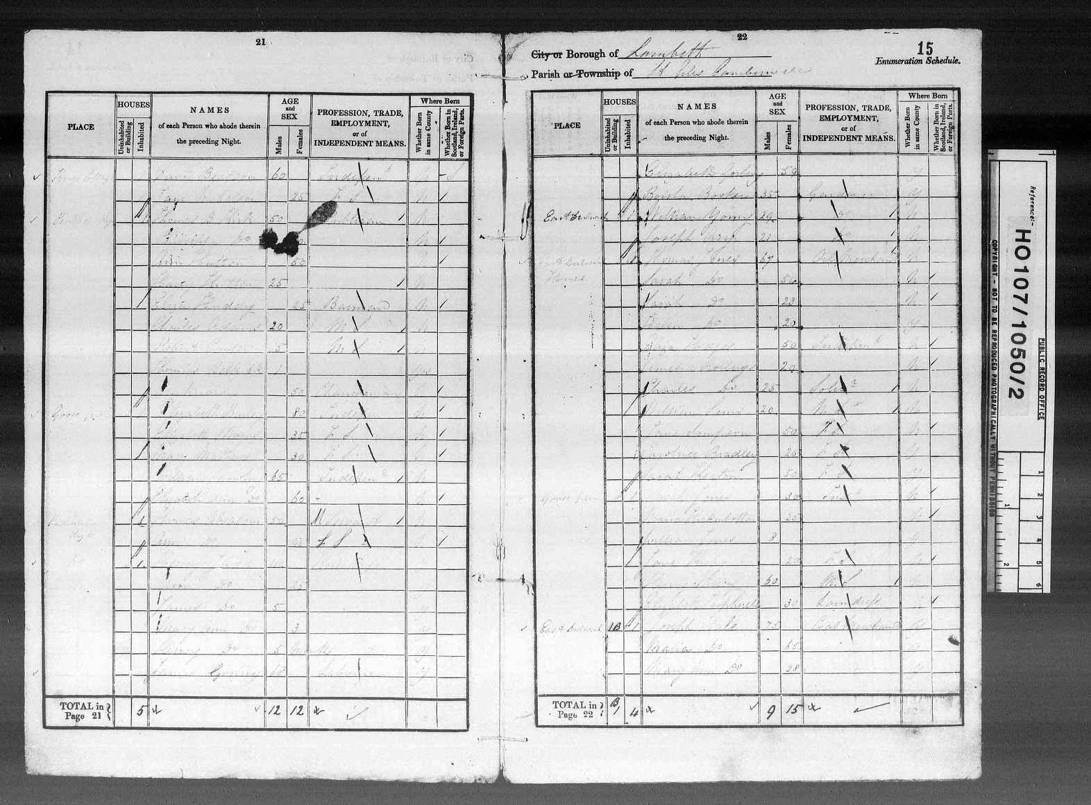 1841: Peckham Rye, St Giles Camberwell, Lambeth, Surrey