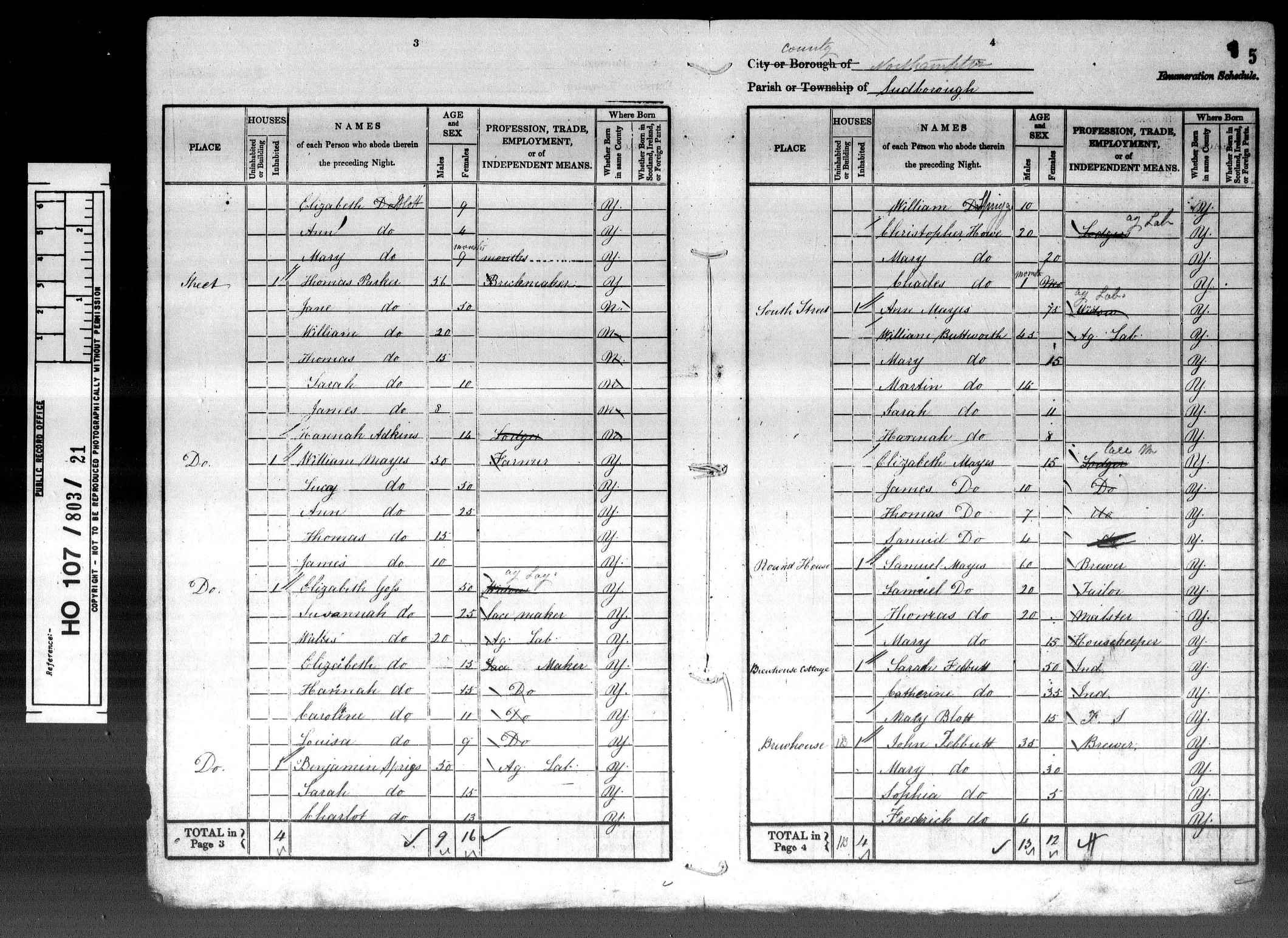 1841: Street, Sudborough, Northamptonshire