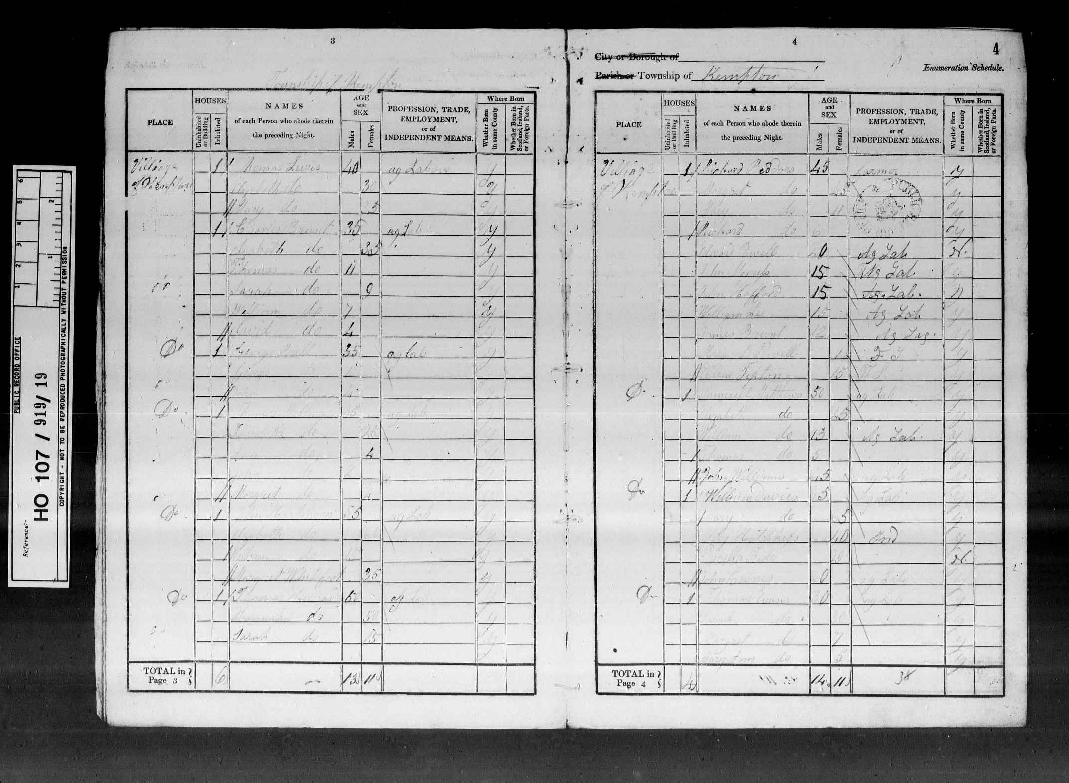 1841: Village Of Kempton, Clunbury, Kempton, Shropshire