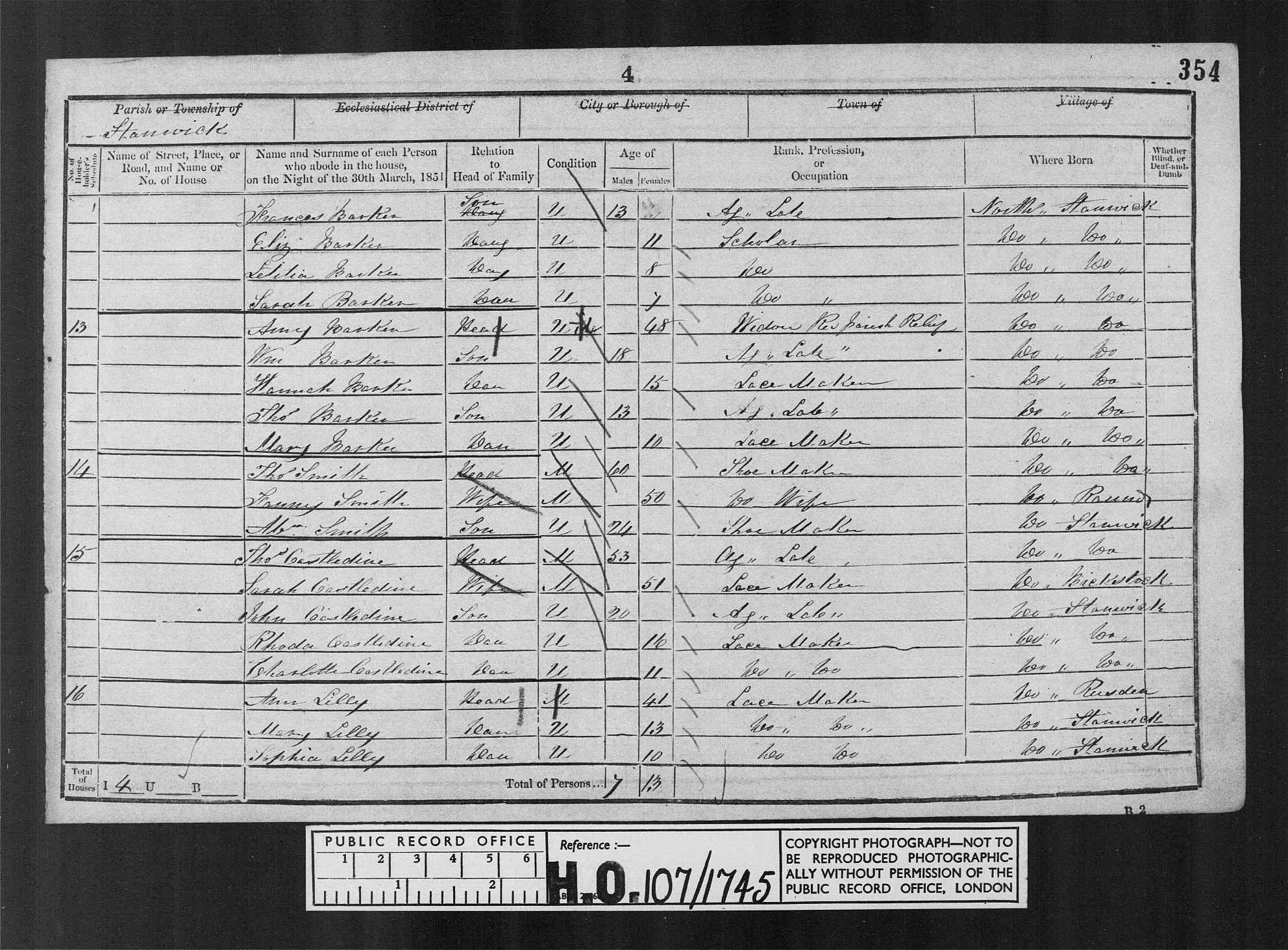 1851: Stanwick, Northamptonshire