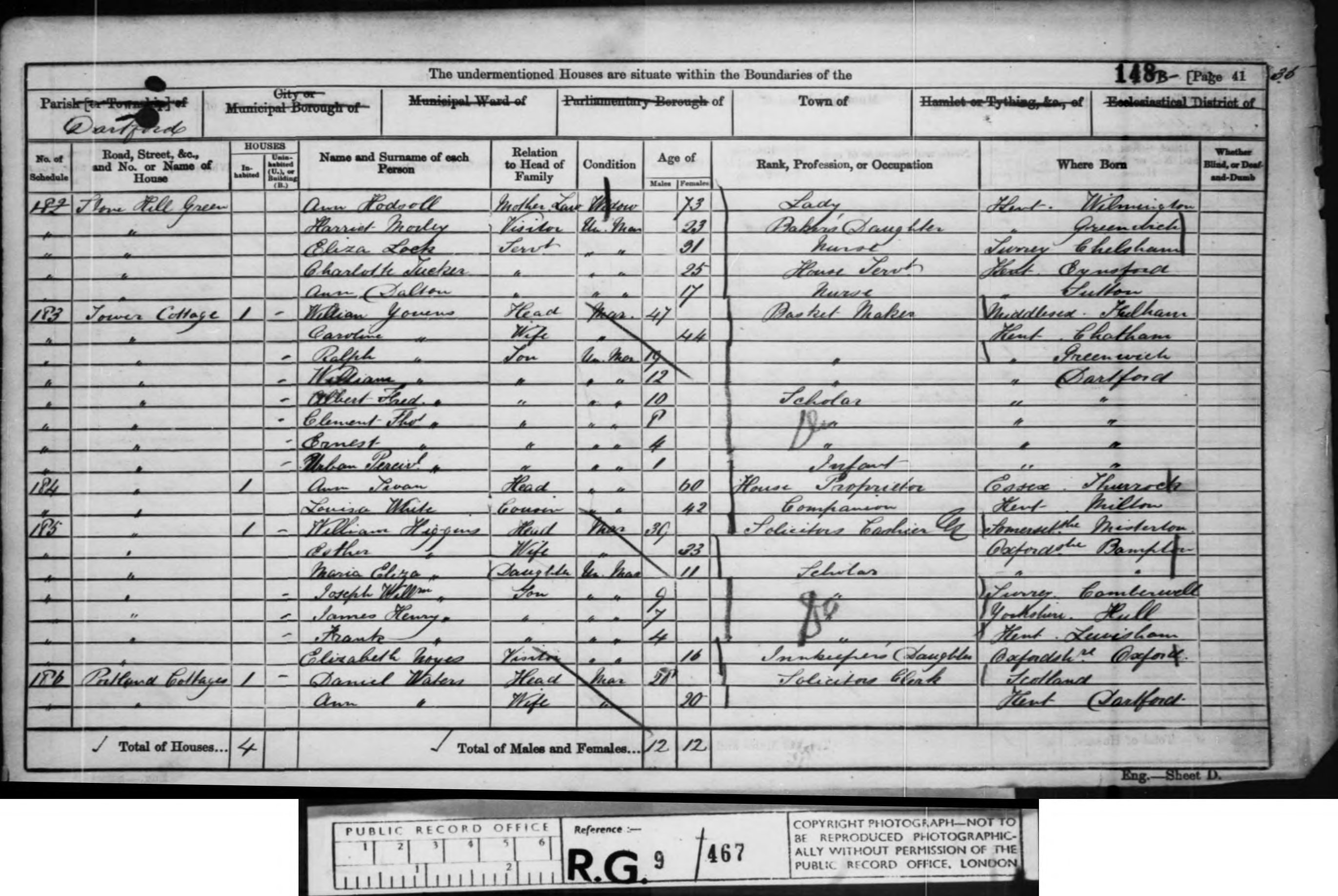 1861: 2 Stone Hill Green, Dartford, Kent