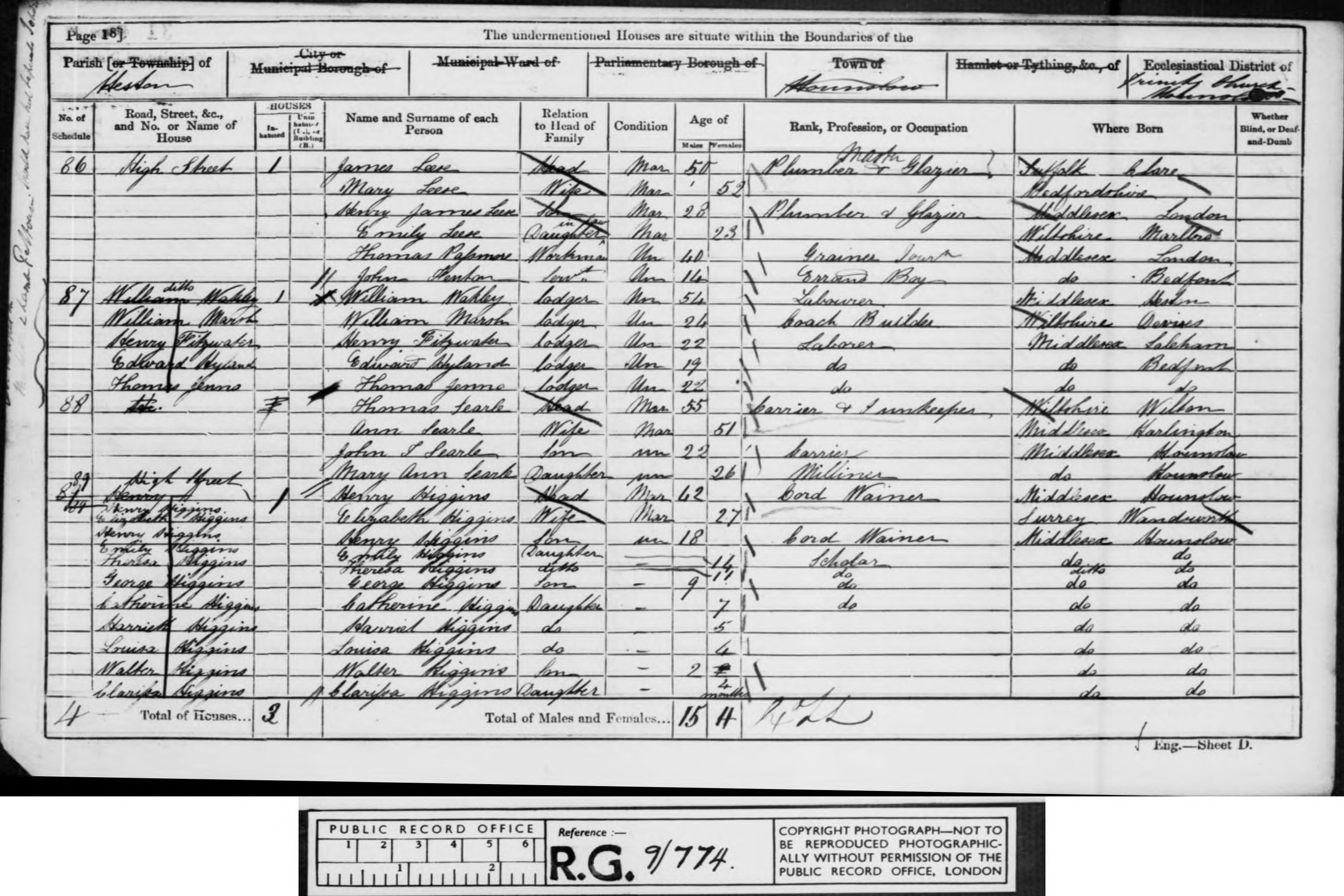 1861: High Street, Brentford, Middlesex, Middlesex