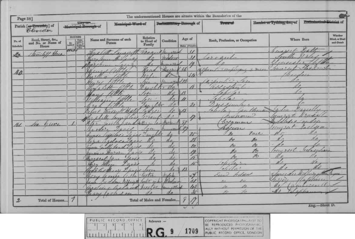 1861: Lea Grove, Clevedon, Somersetshire