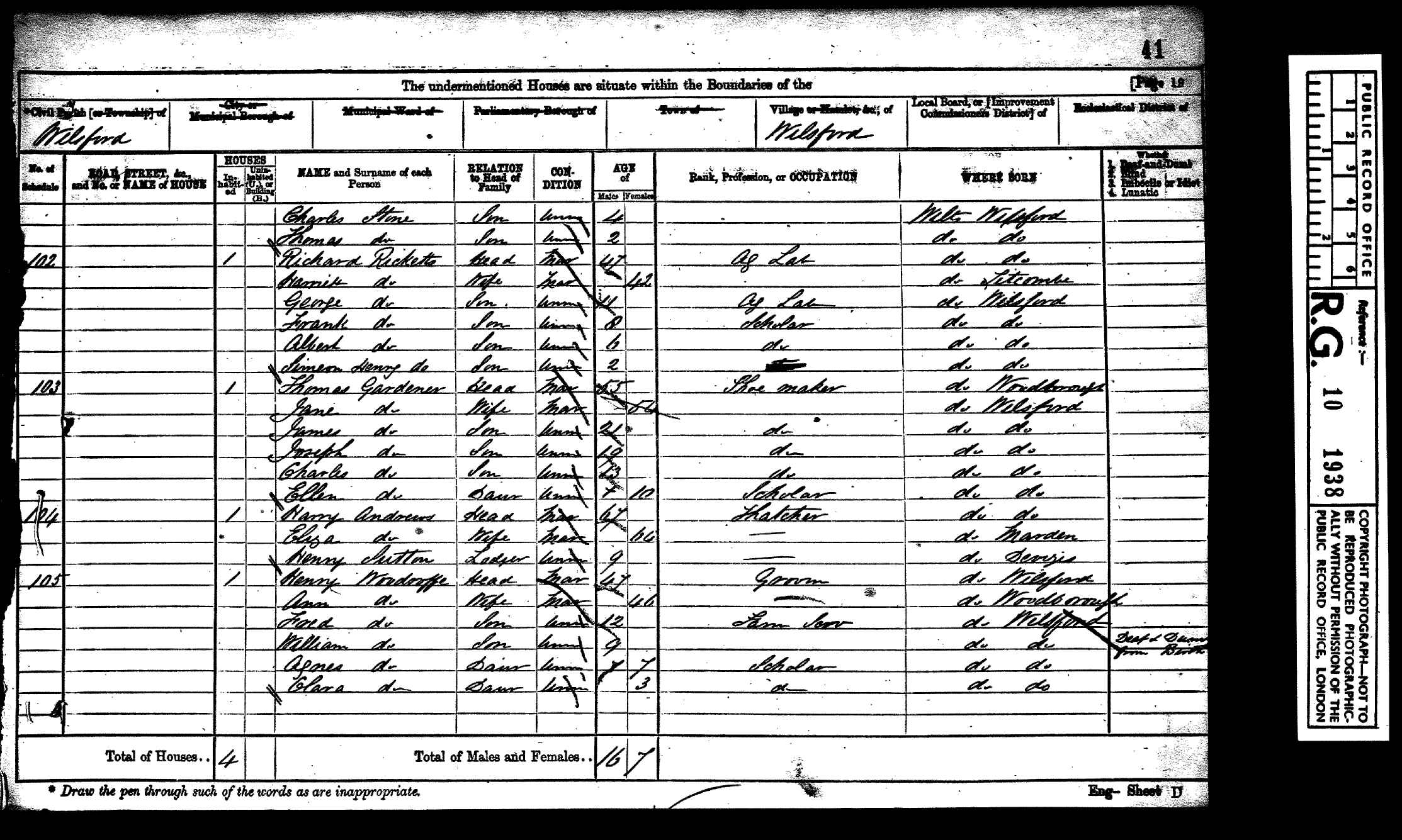 1871: Village, Wilsford, Wiltshire