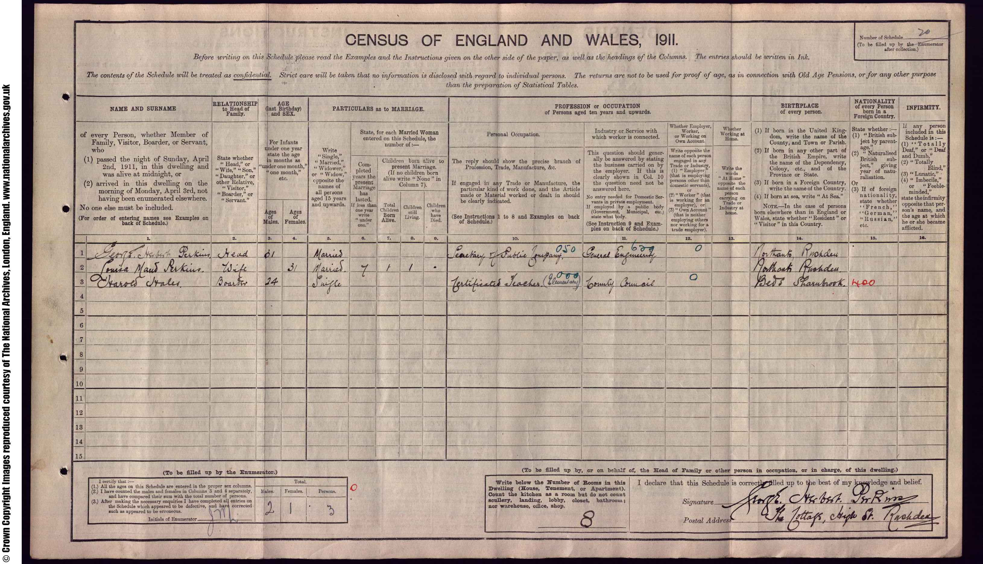 1911: 87  High Street Rushden, Northamptonshire