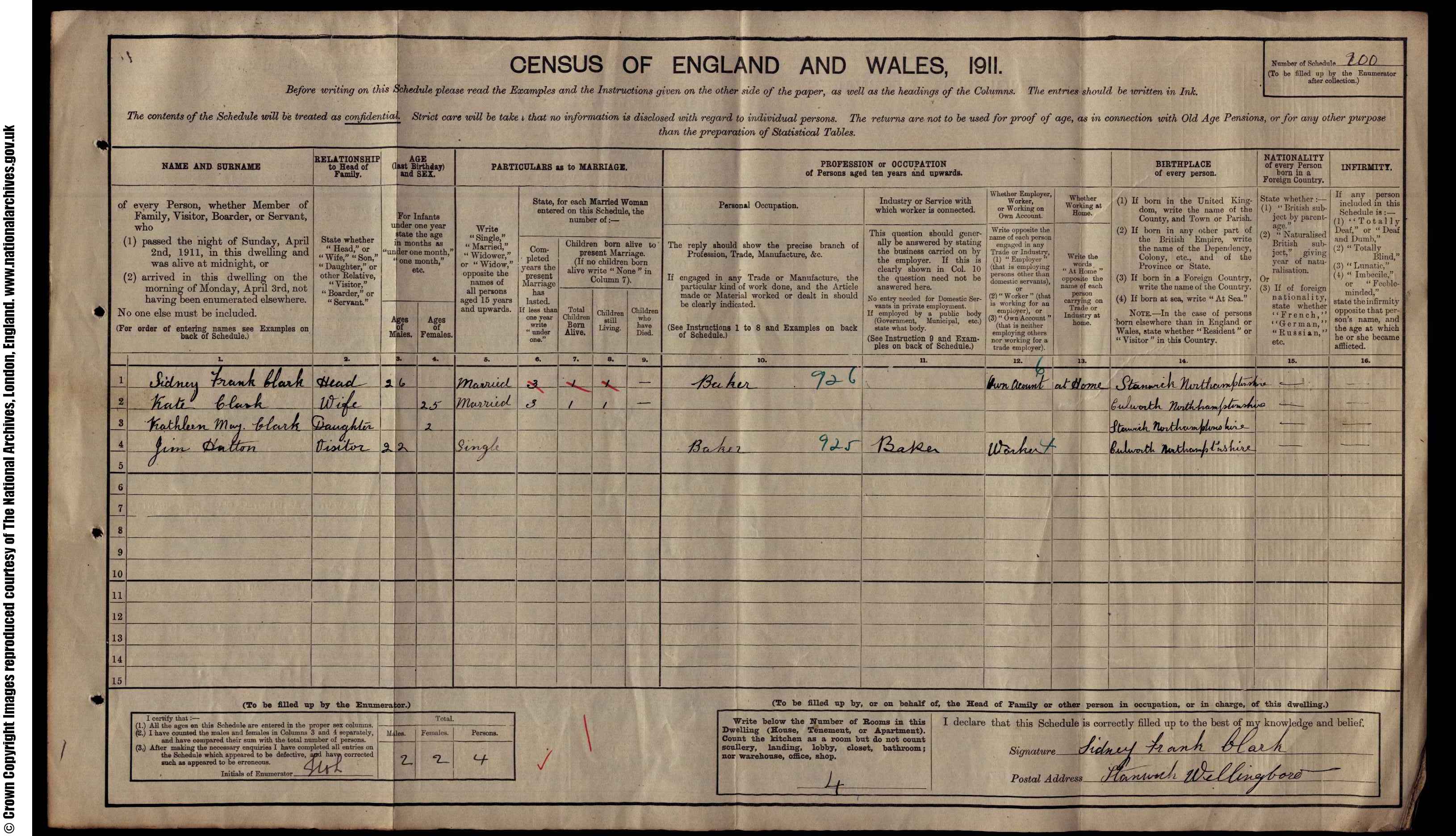 1911: High Street, Stanwick Wellingboro, Northamptonshire