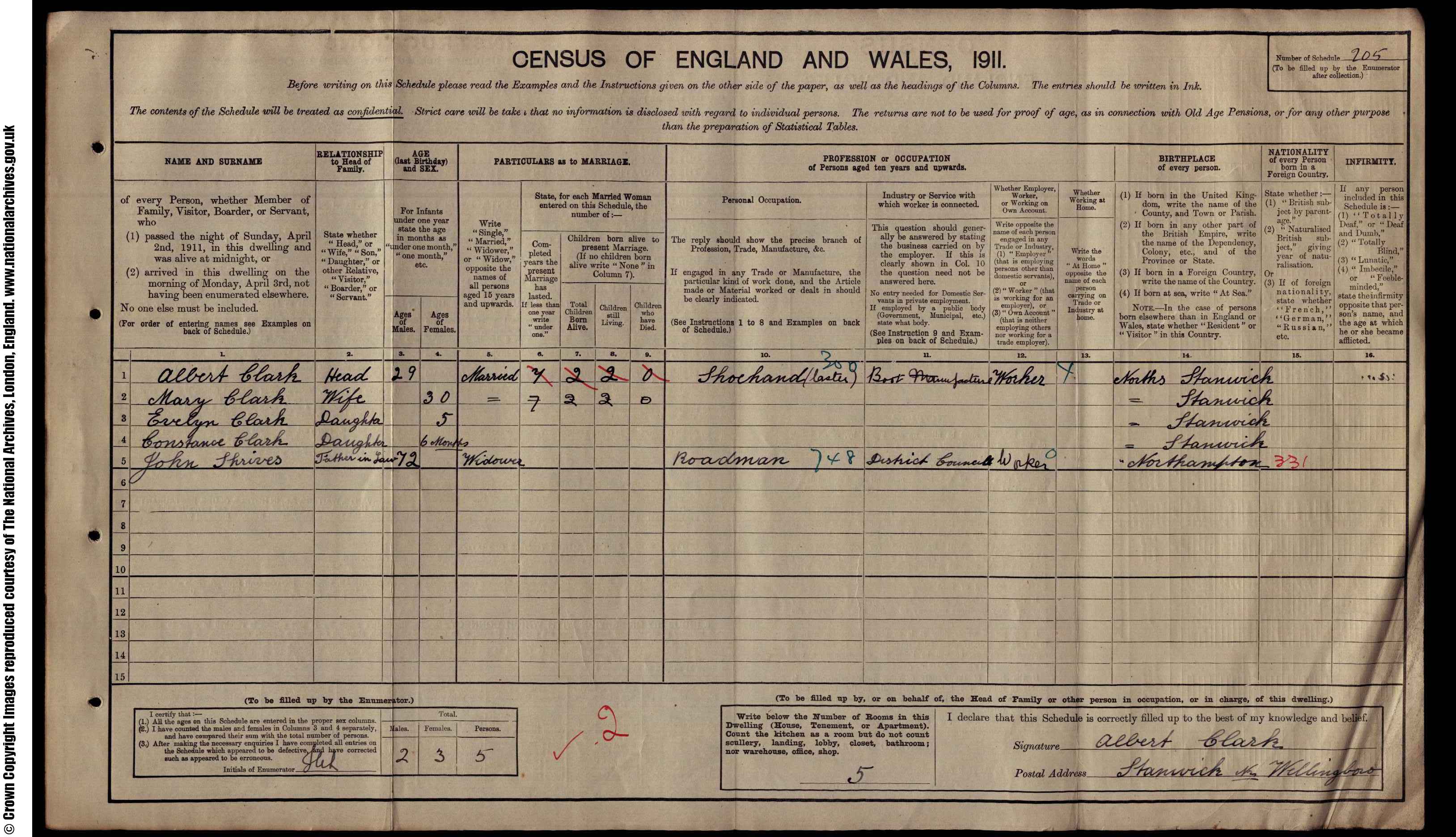 1911: High Street, Stanwick, Wellingboro, Northamptonshire