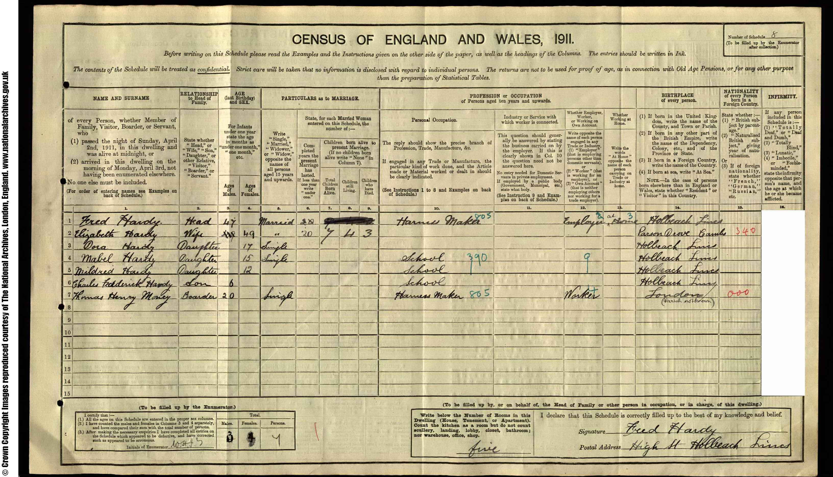 1911: Holbeach, Lincolnshire