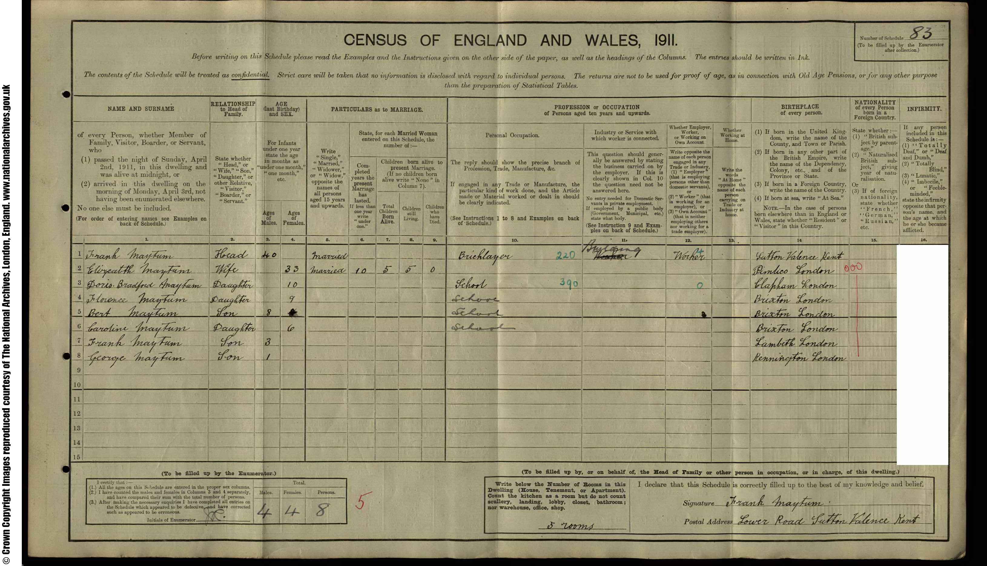 1911: Lower St, Sutton Valence, Kent, Kent