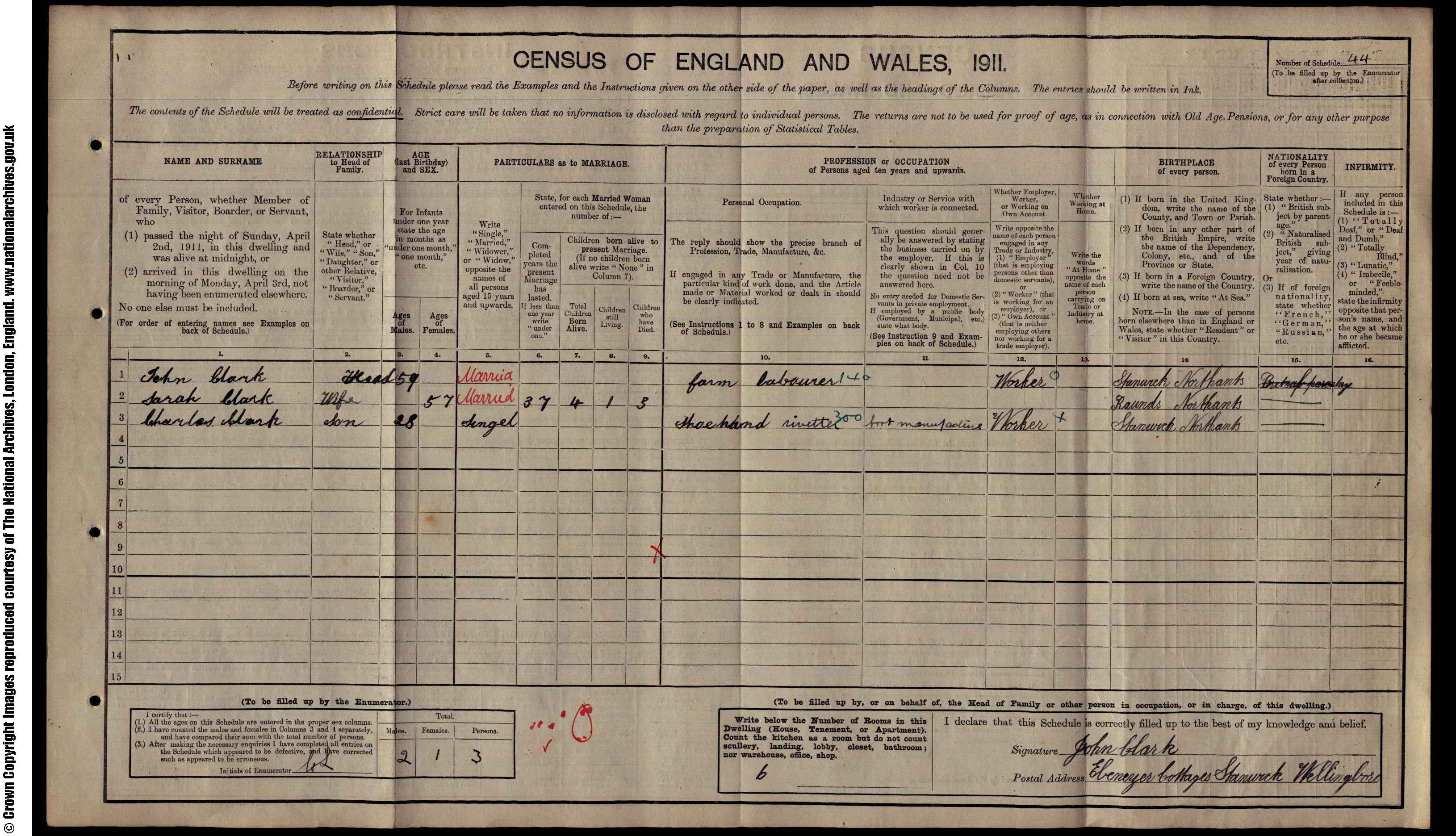 1911: Spencer Parade, Stanwick, Wellingboro, Northamptonshire