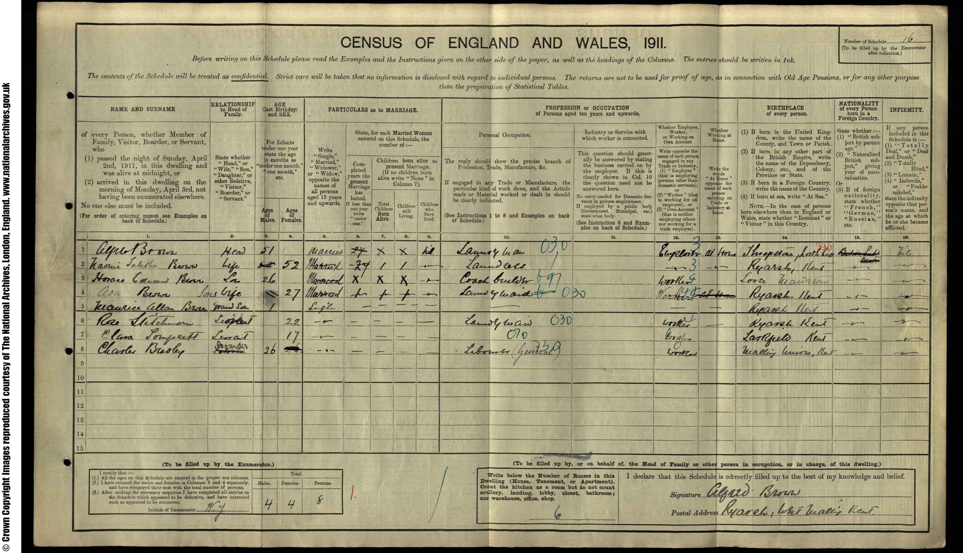 1911: The Laundry, Ryarsh, West Malling, Kent