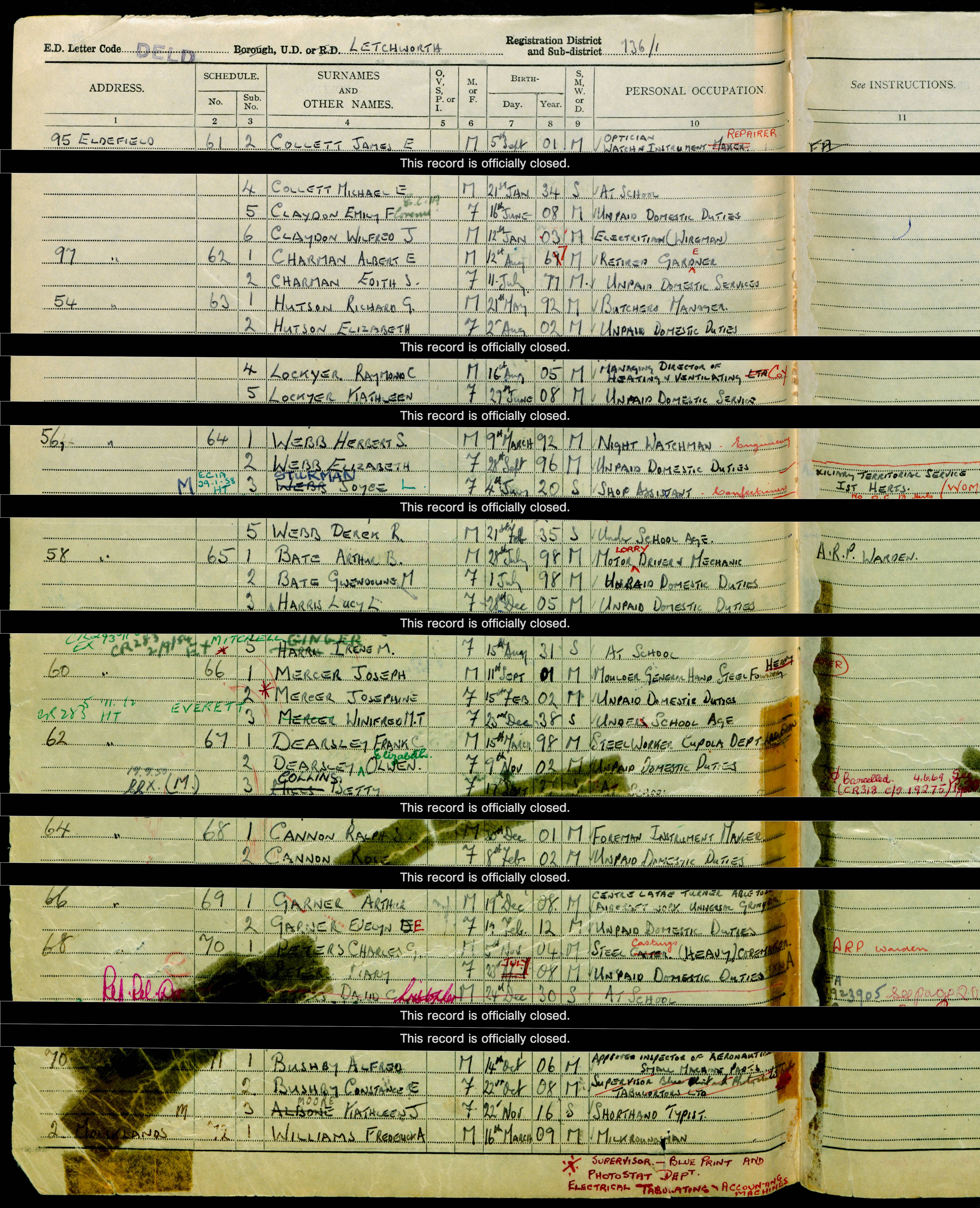 1939: 68 Eldefield Eldefield, Letchworth, Hertfordshire