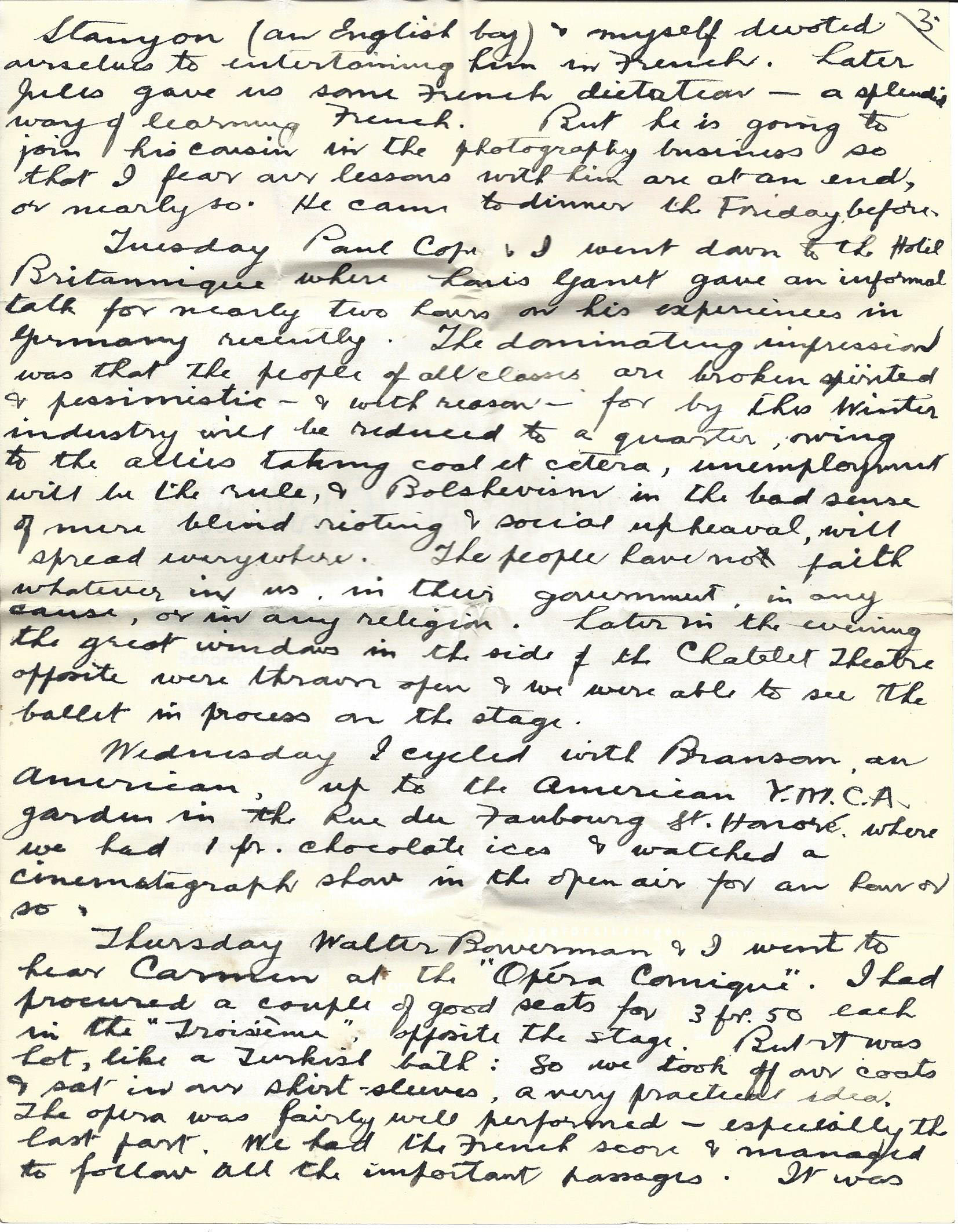 1919-08-16 p3 Donald Bearman letter to his father
