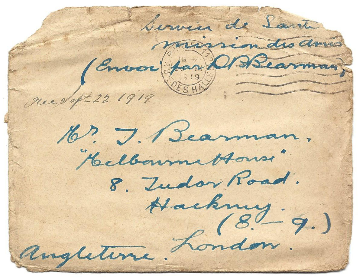 1919-09-19 Donald Bearman letter to his father