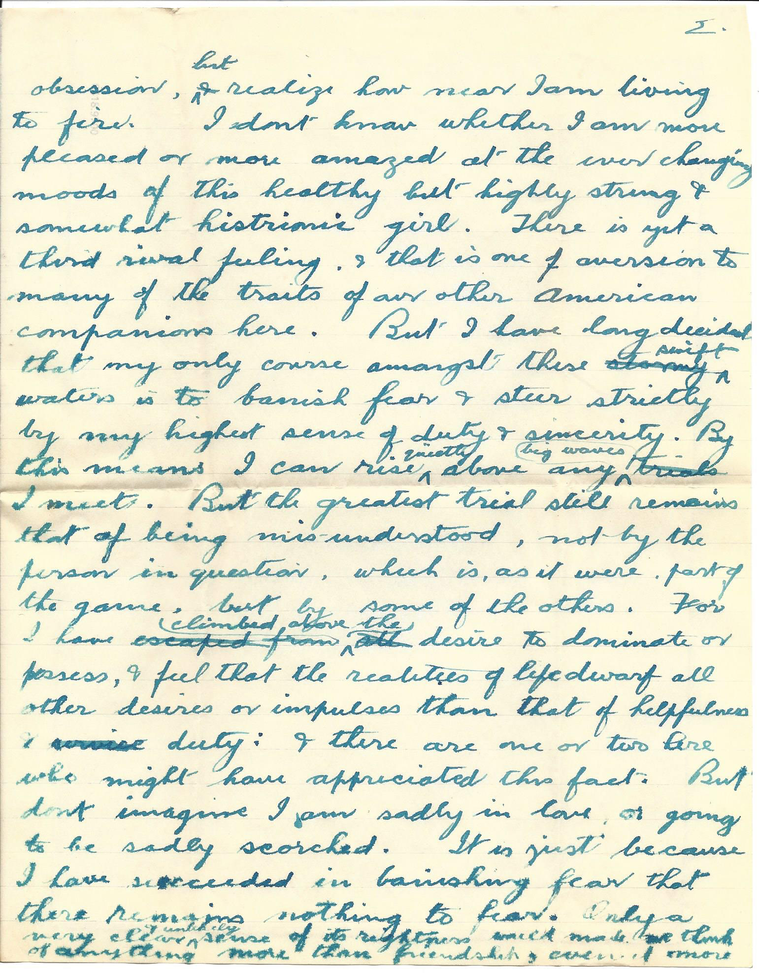 1919-09-22 page age letter by Donald Bearman