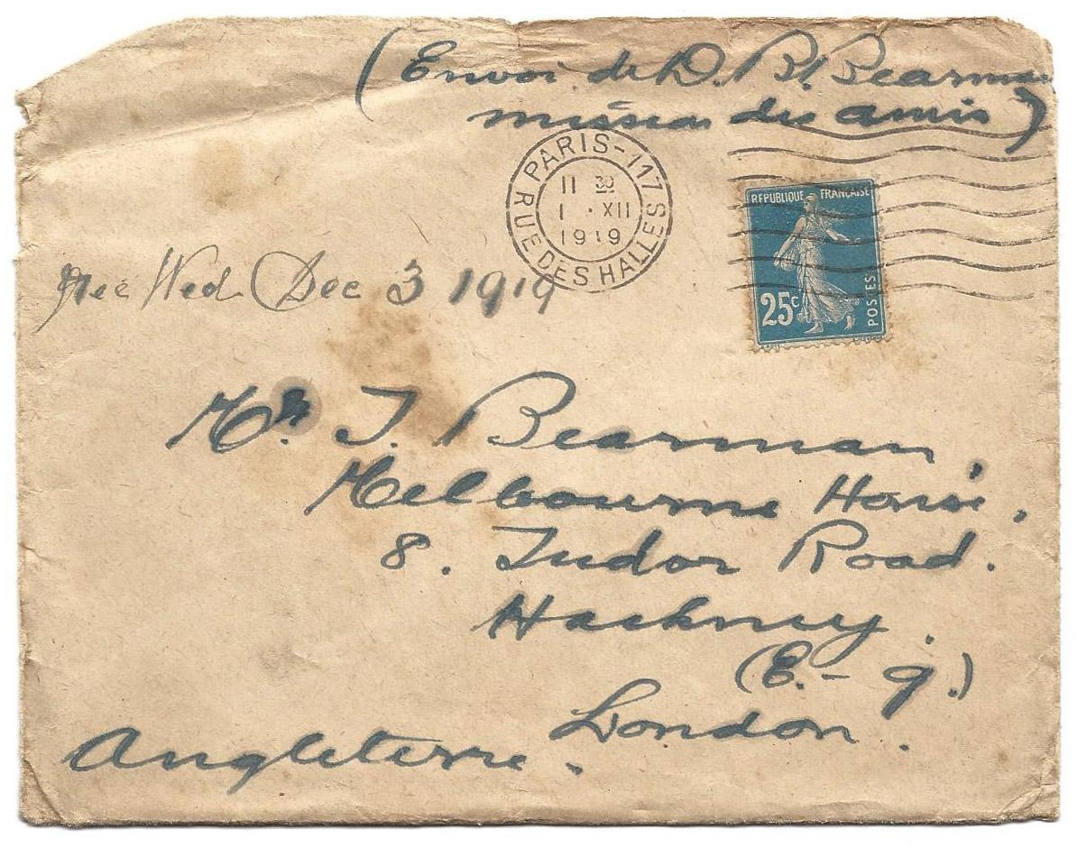1919-11-30  letter by Donald Bearman