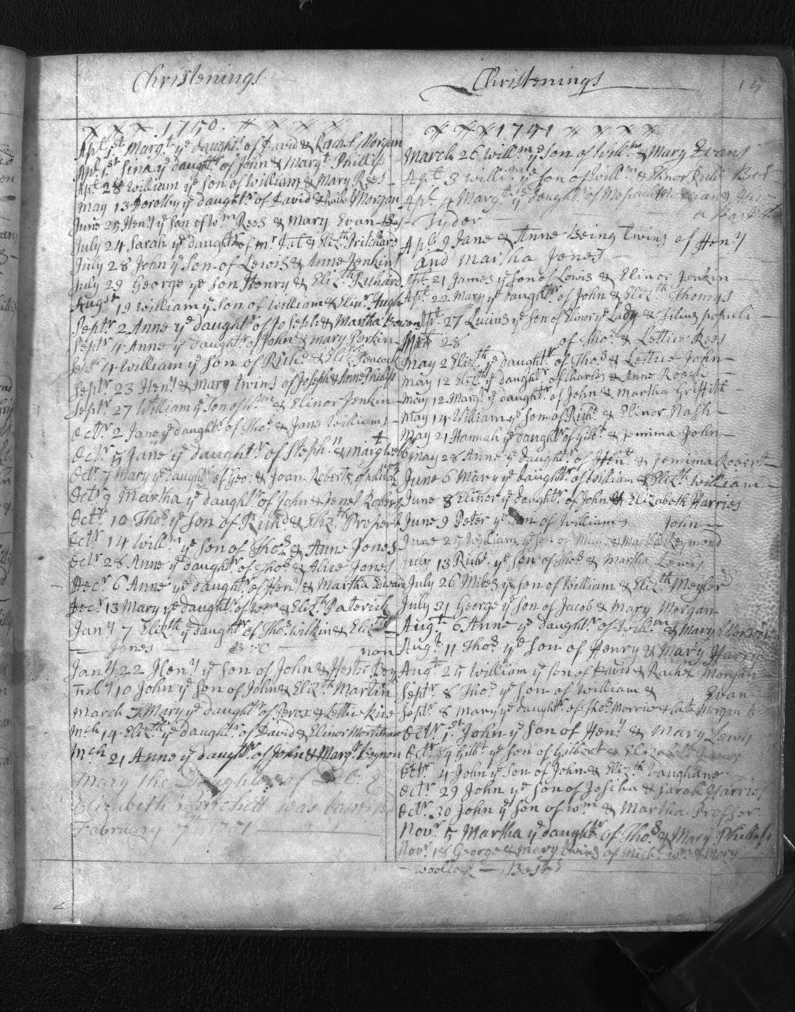 1751 baptism, Mary Pritchett