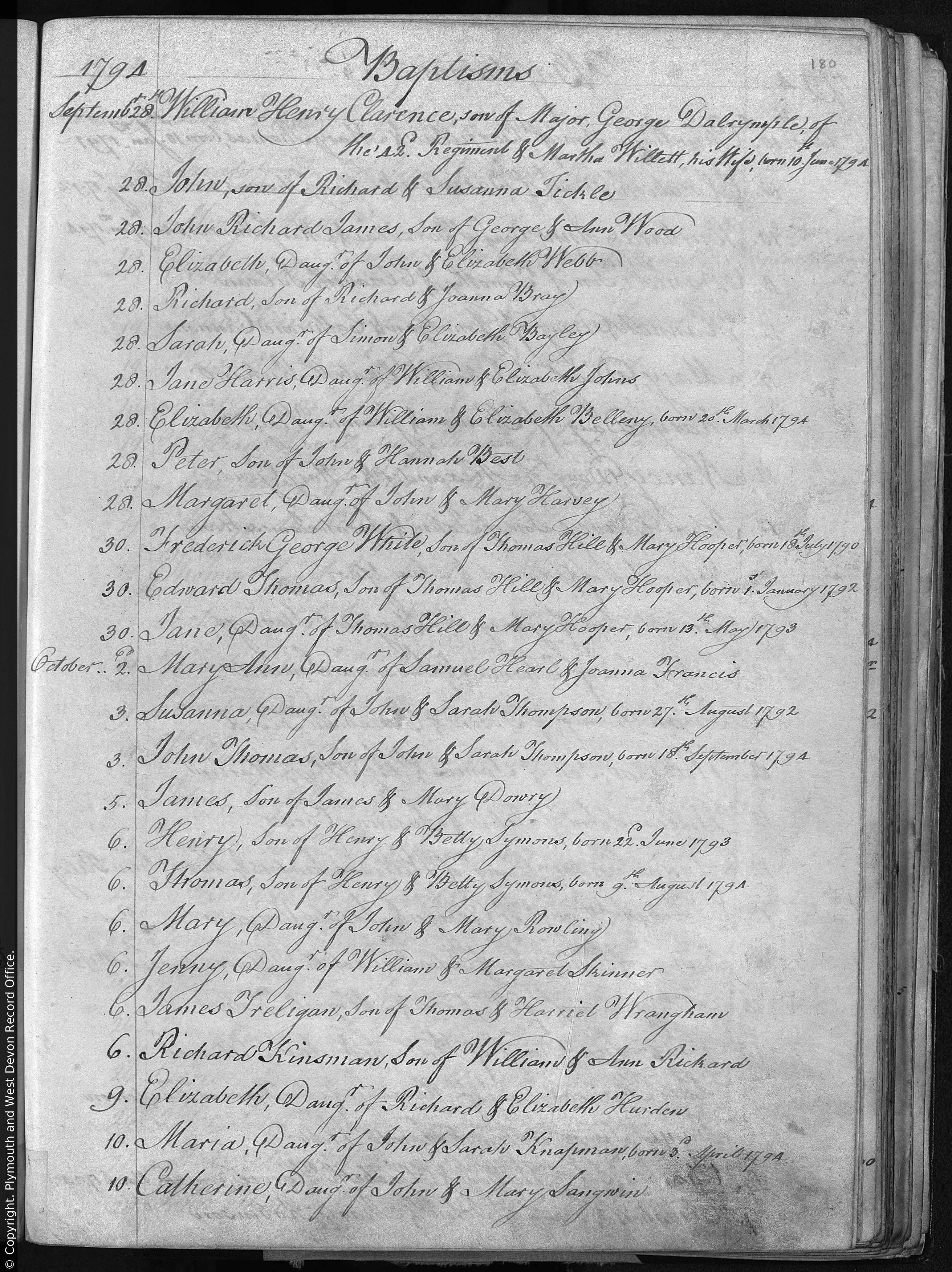 1792 baptism, Edmund Thomas Hooper