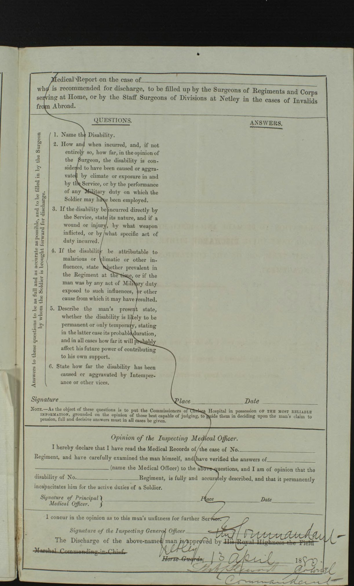 British Army service records for Charles Boyd 1858-80, page 4