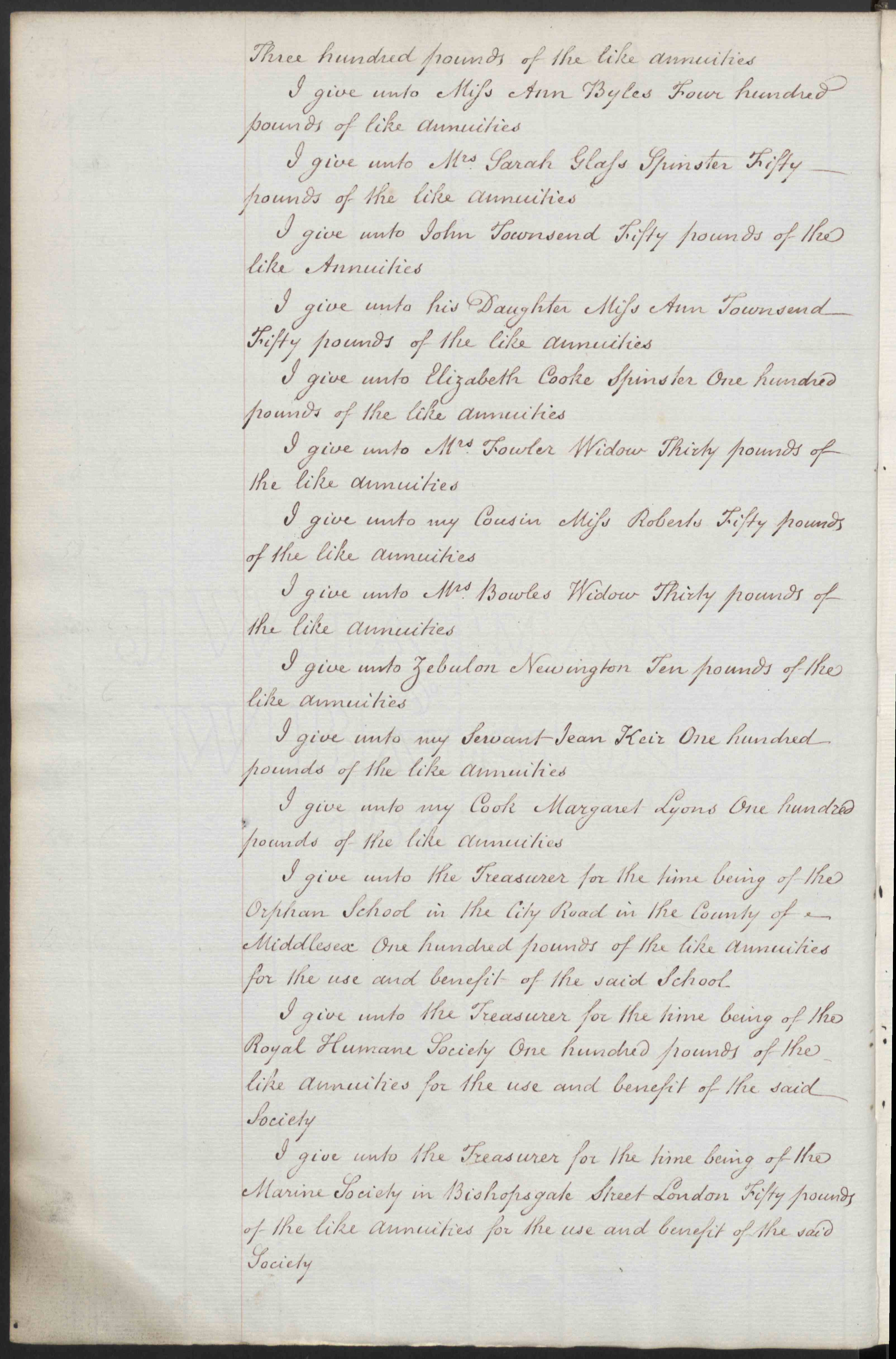 Hannah Vertue’s will of 1817, page 2. Possibly Hannah Vertue, born 1836