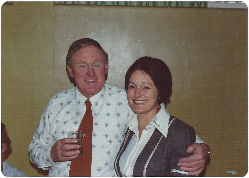 Phillip Thomas Clark with his favourite niece Patricia Clark, daughter of Aliston (Bert) and his wife Hilda Primrose Sexton