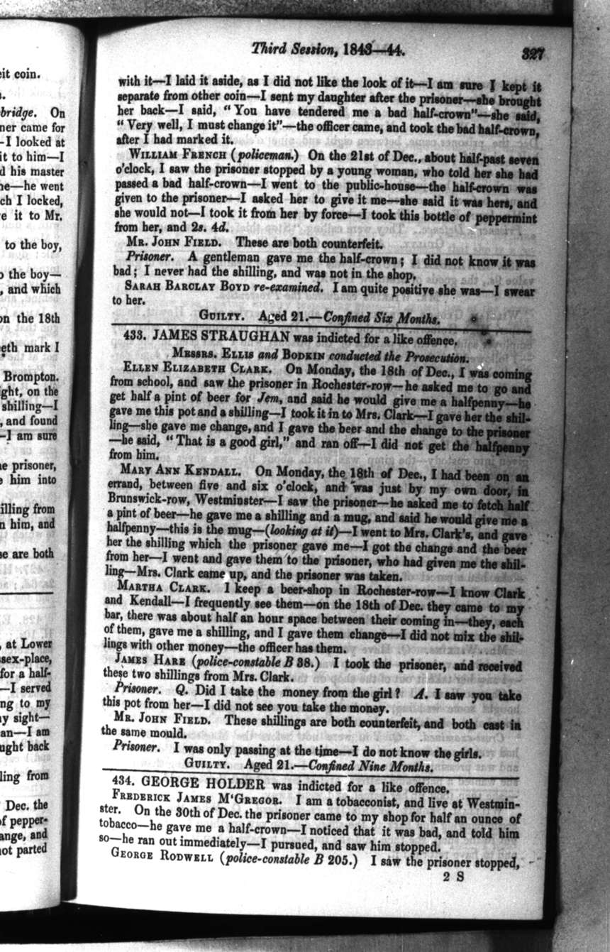 Sarah Barclay Boyd 1844 witness contd., Proceedings of the Central Criminal Court