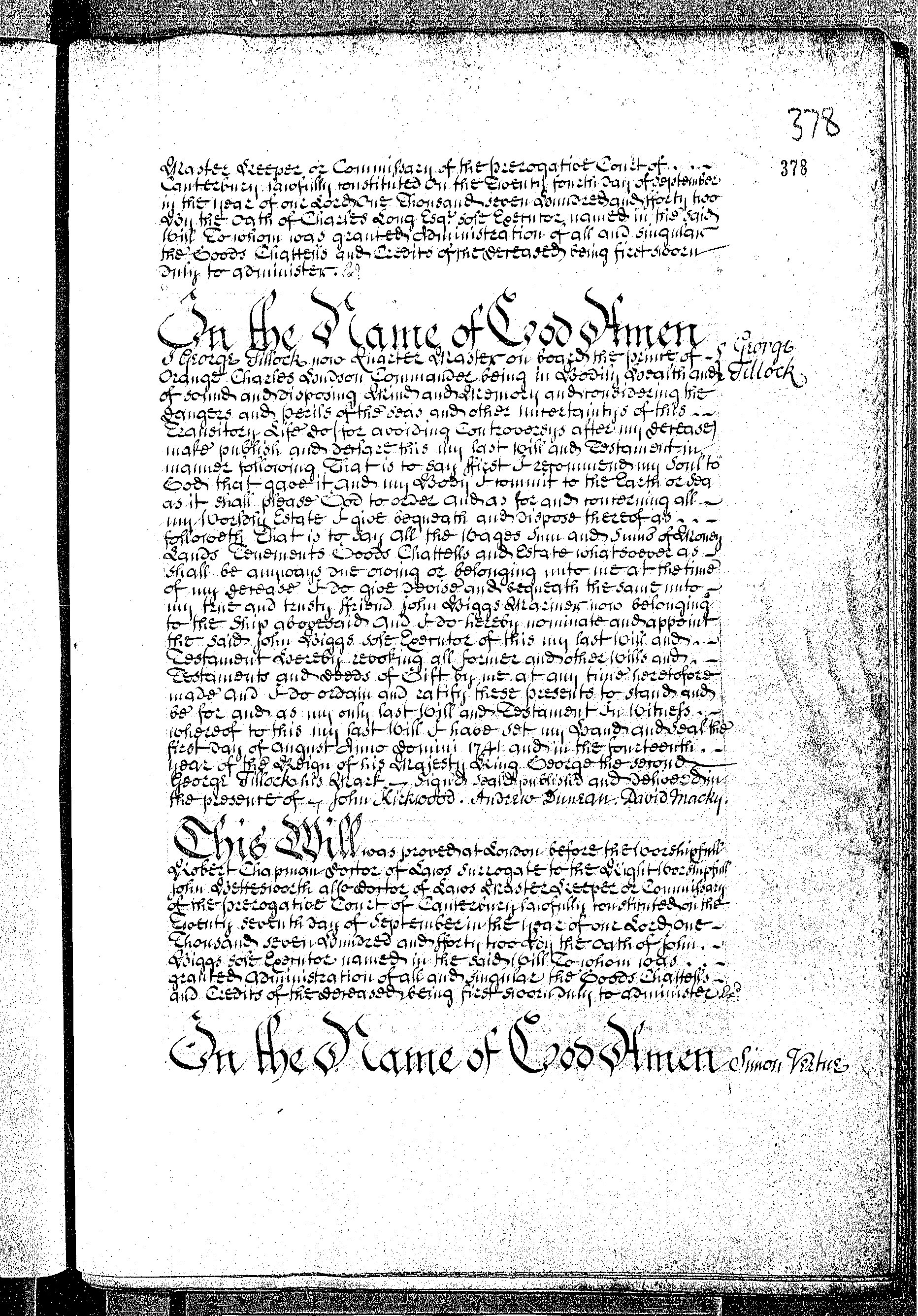 Simon Vertue’s will of 1742