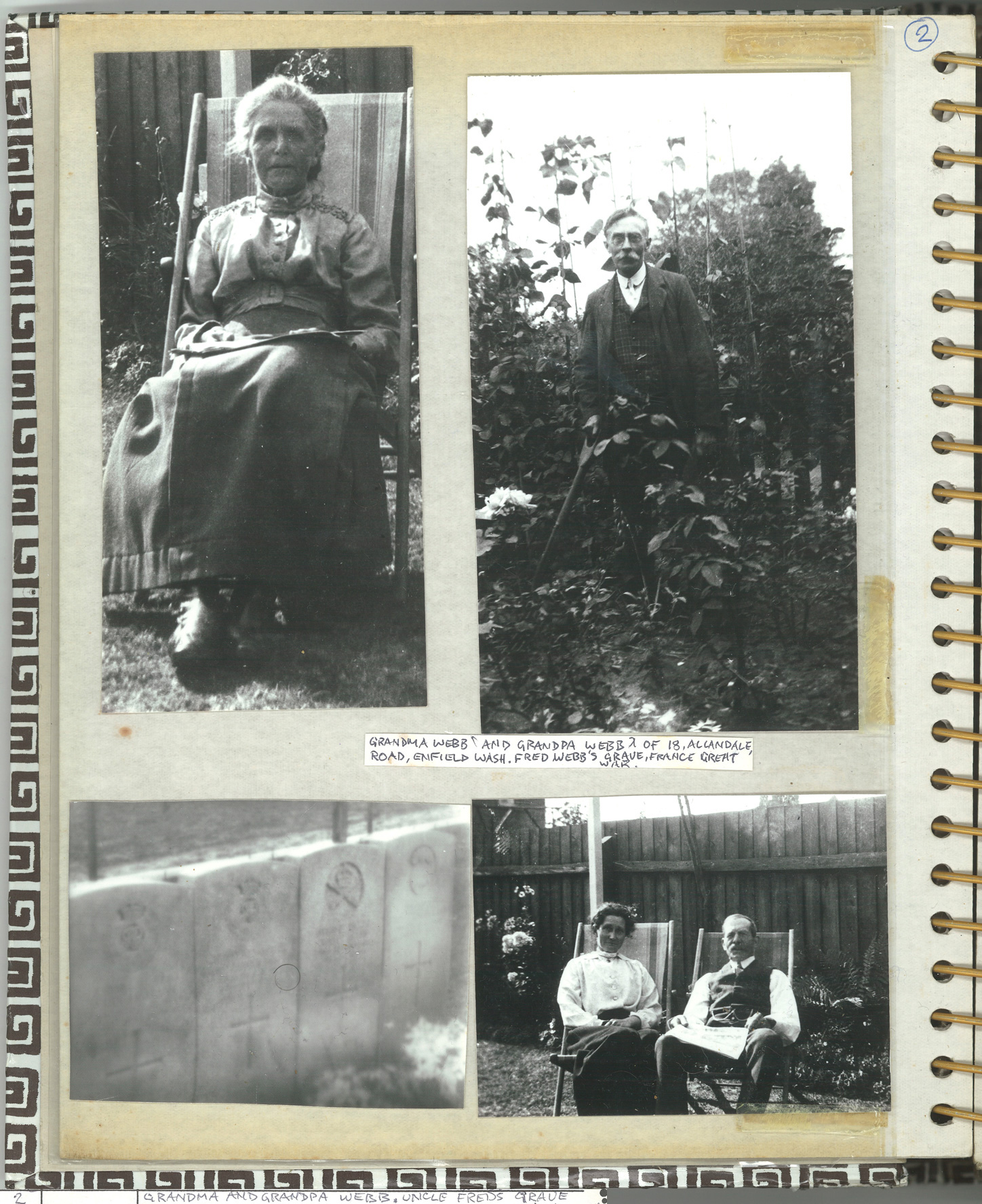 P2: Alfred Robert Webb and wife Sarah née Fidler, Frederick Webb’s grave in France